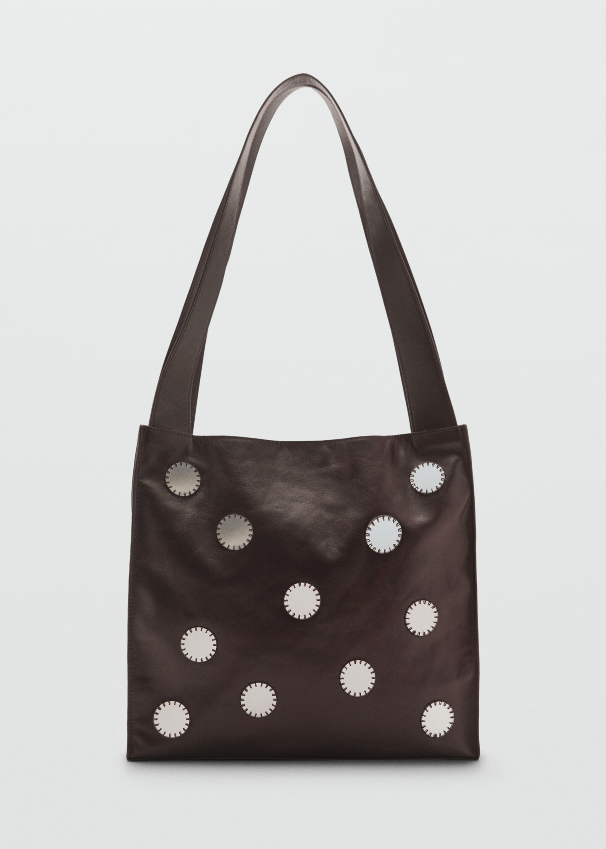 Double-handle leather bag with mirrors - Article without model