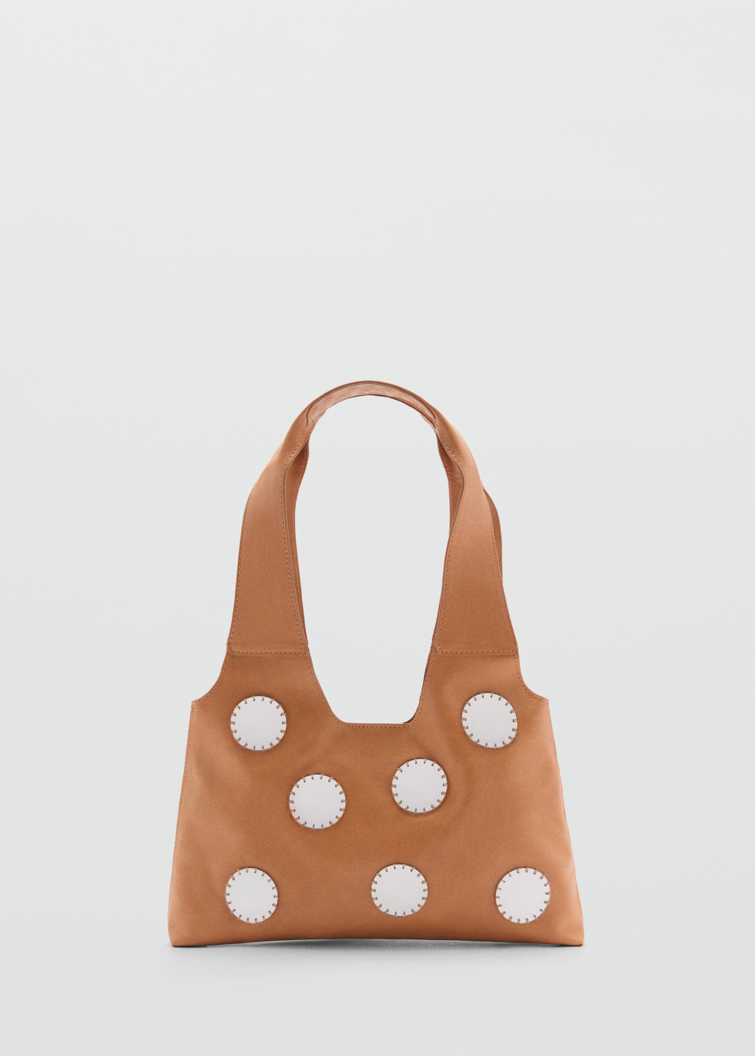 Leder-Schultertasche mit Spiegel-Pailletten - Artikel ohne Model