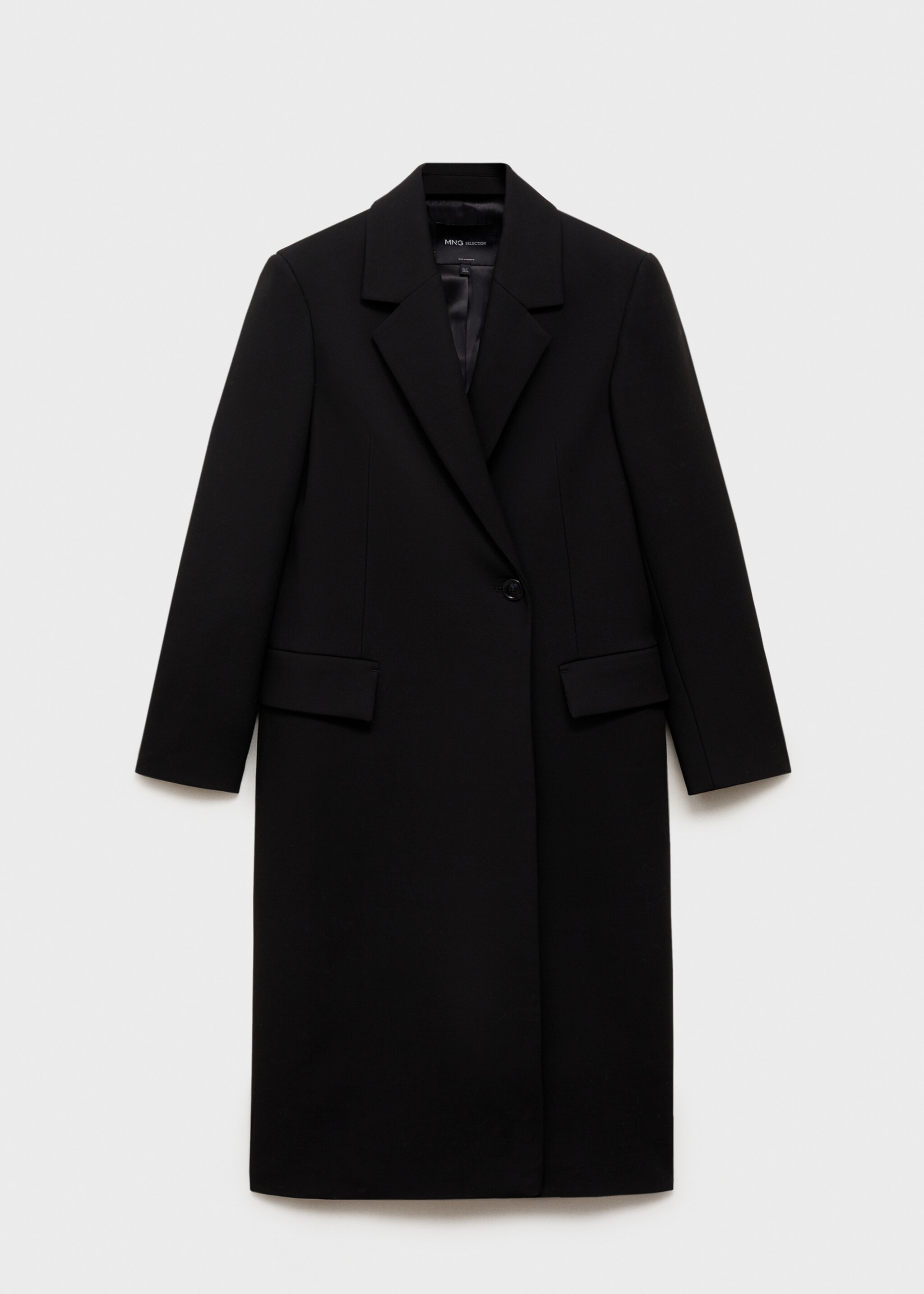 Long structured wool coat - Article without model