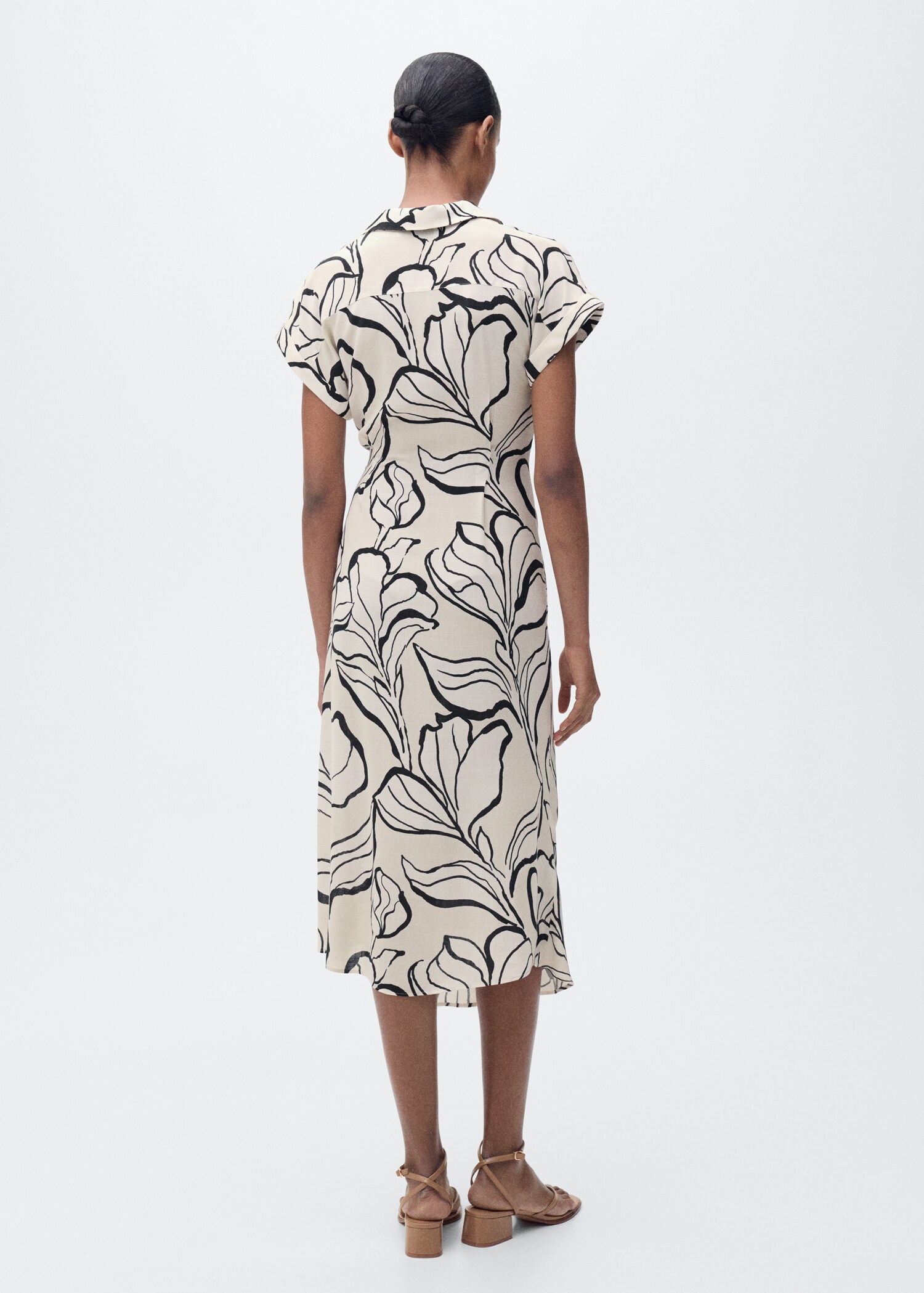 Printed dress with knot detail - Reverse of the article