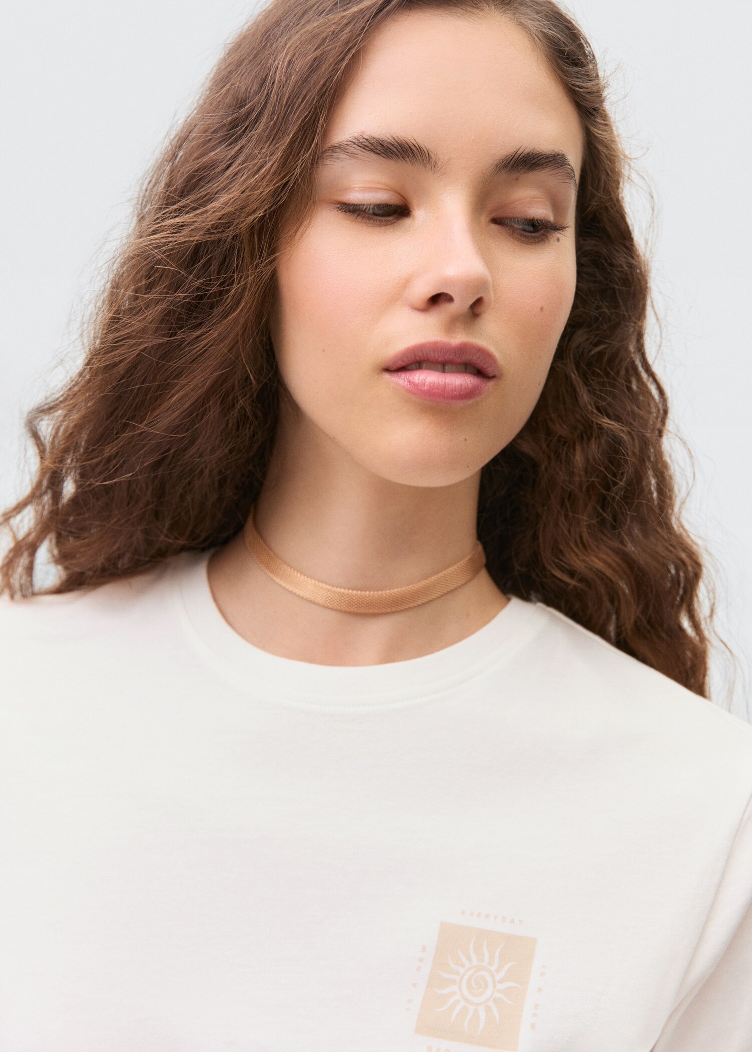 Printed cotton-blend t-shirt - Details of the article 1