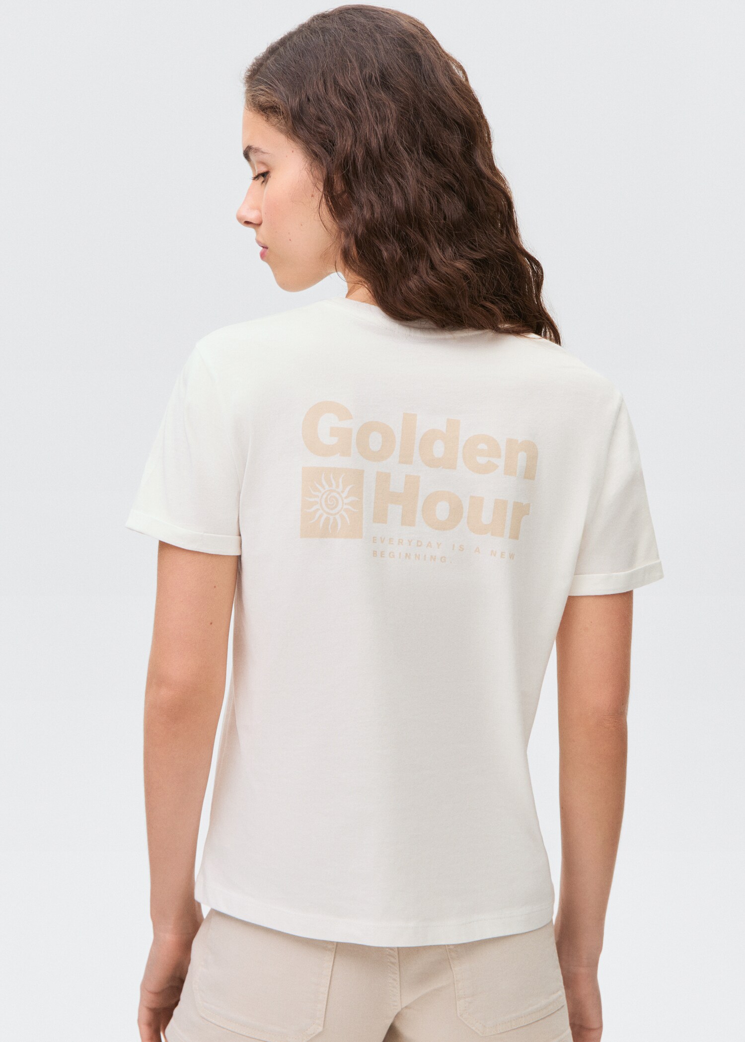 Printed cotton-blend t-shirt - Reverse of the article