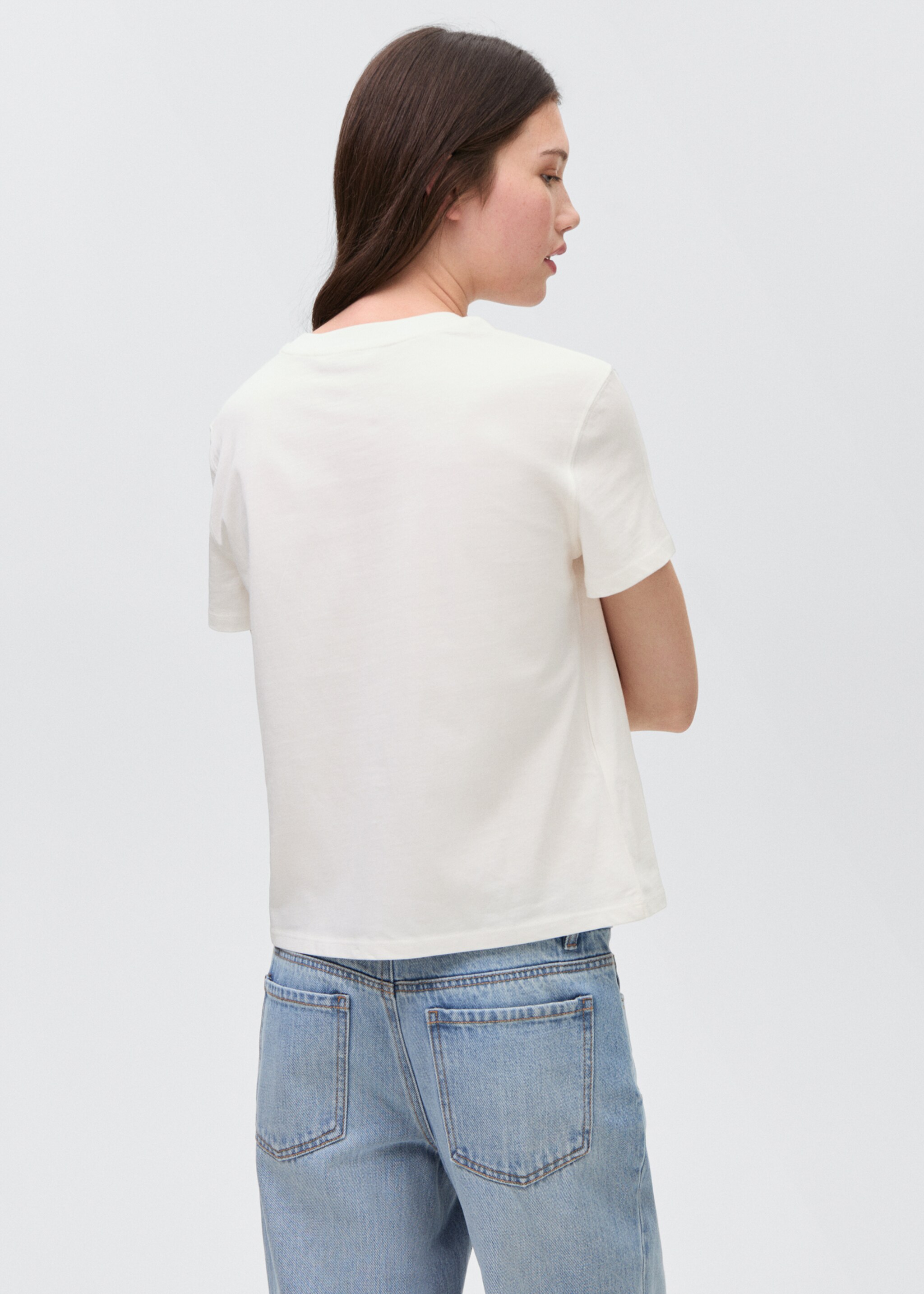 Cotton t-shirt with printed drawing - Reverse of the article