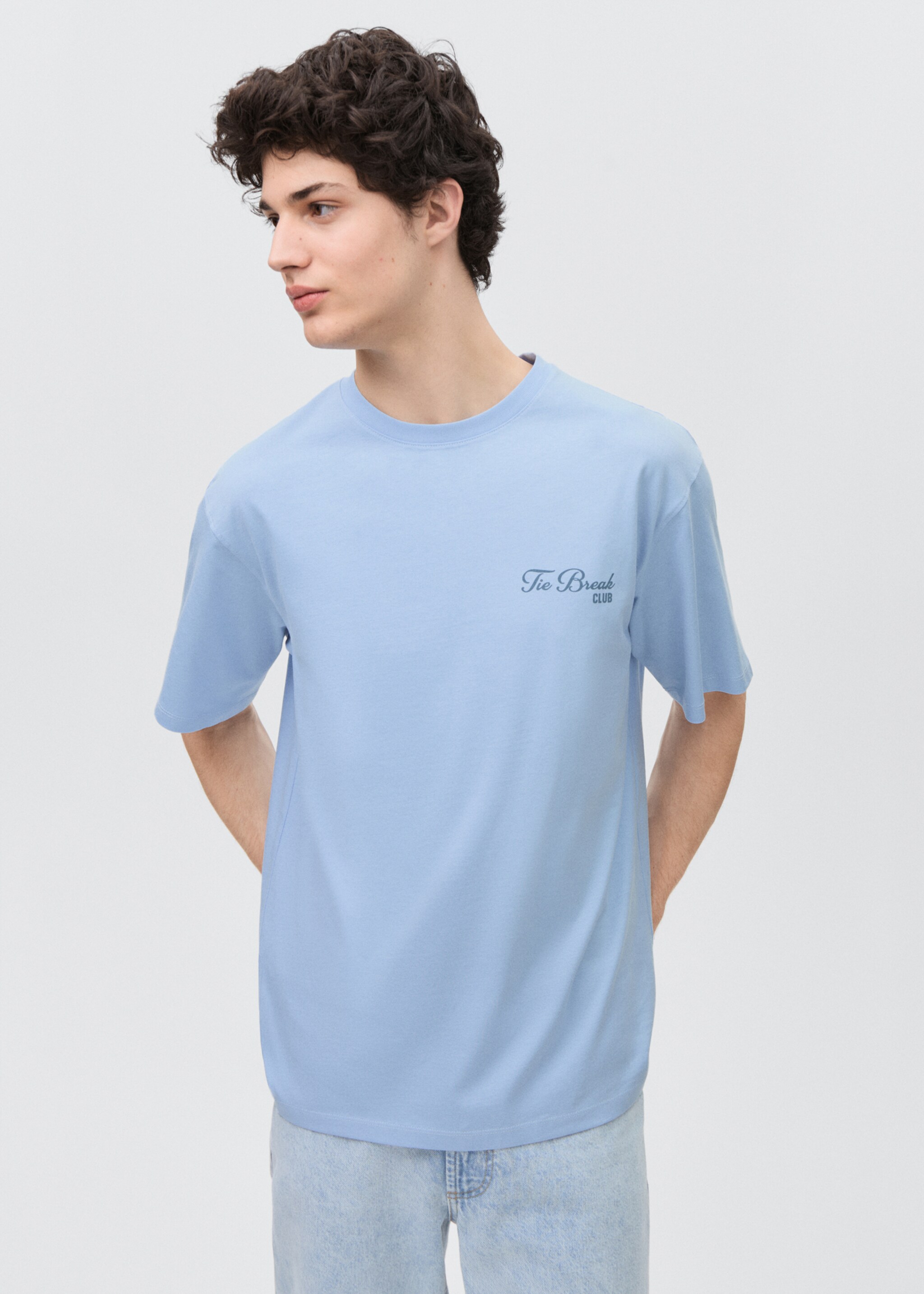 Message cotton T-shirt - Medium plane
