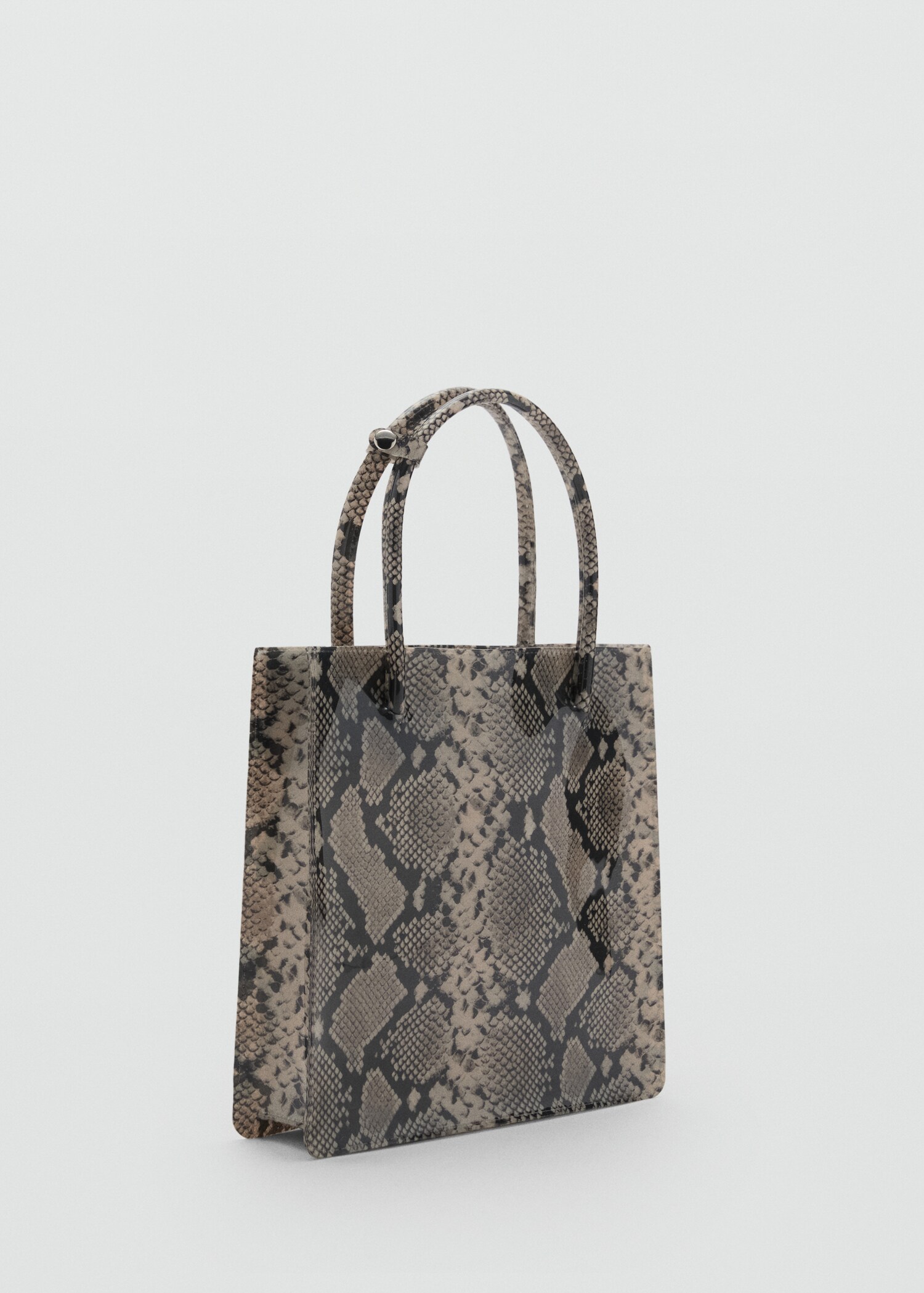 Bolso mano doble asa animal print - Plano medio