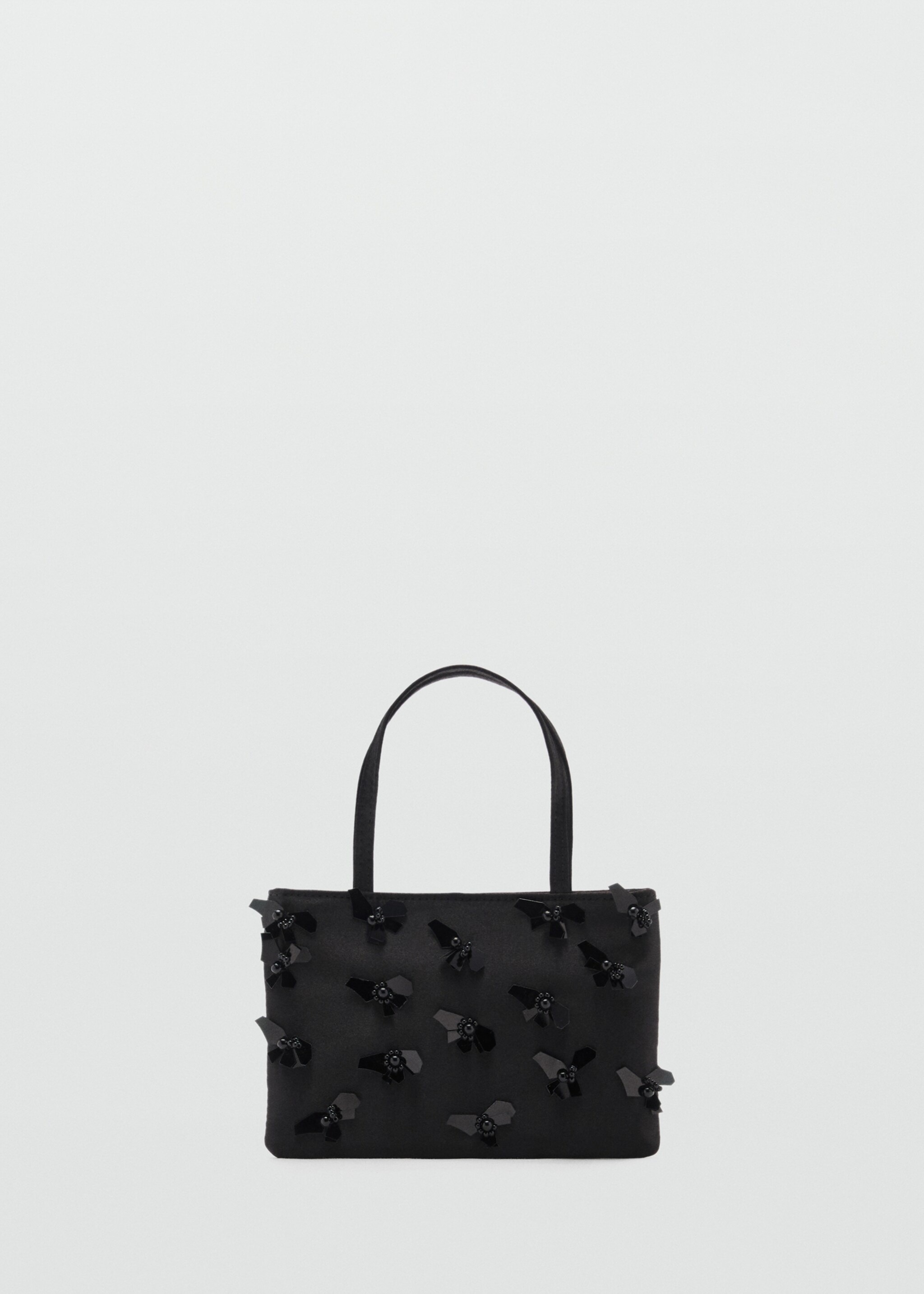 Handbag with flower appliqué - Article without model