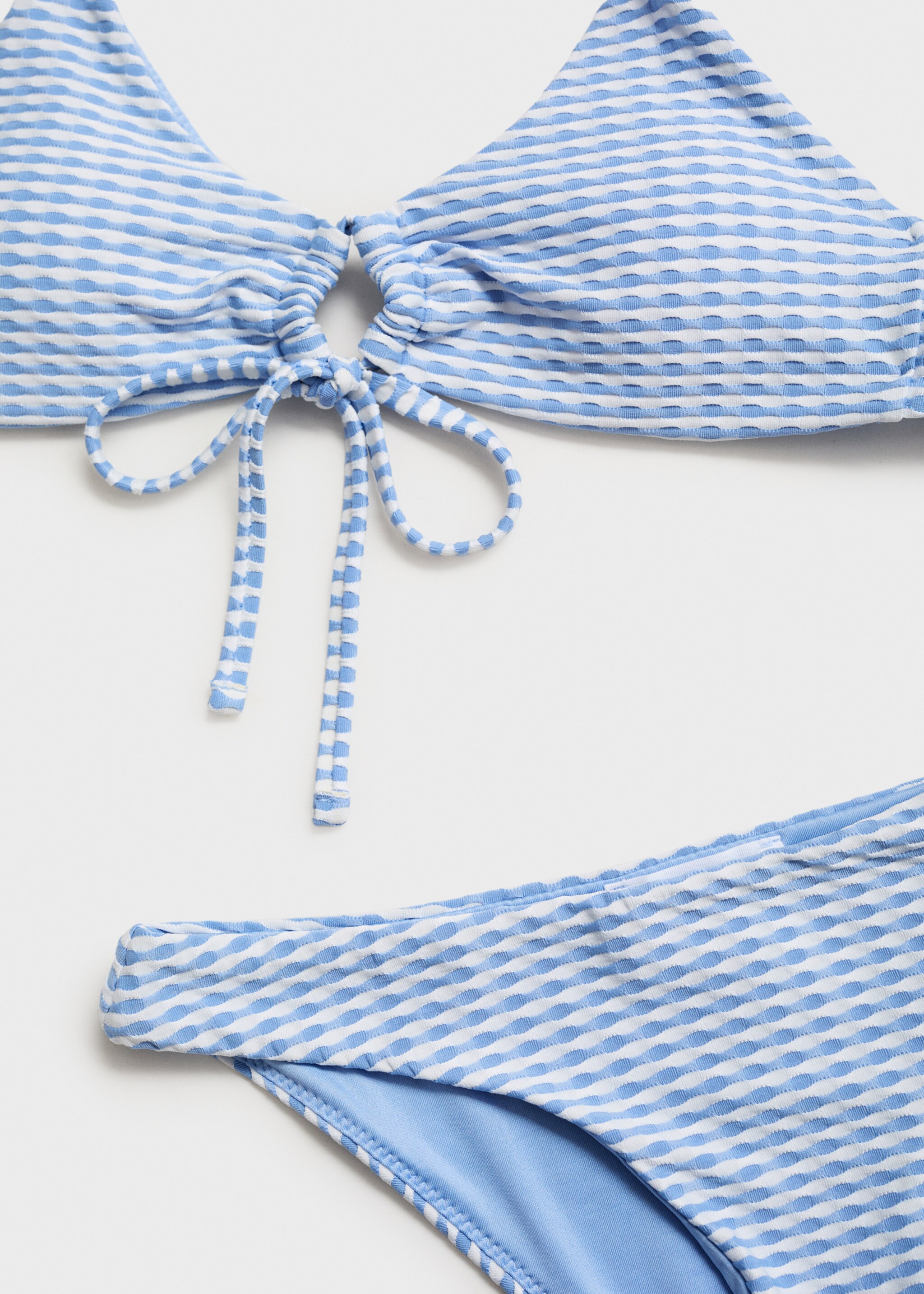 Texturierter Bikini mi Schleife - Detail des Artikels 0