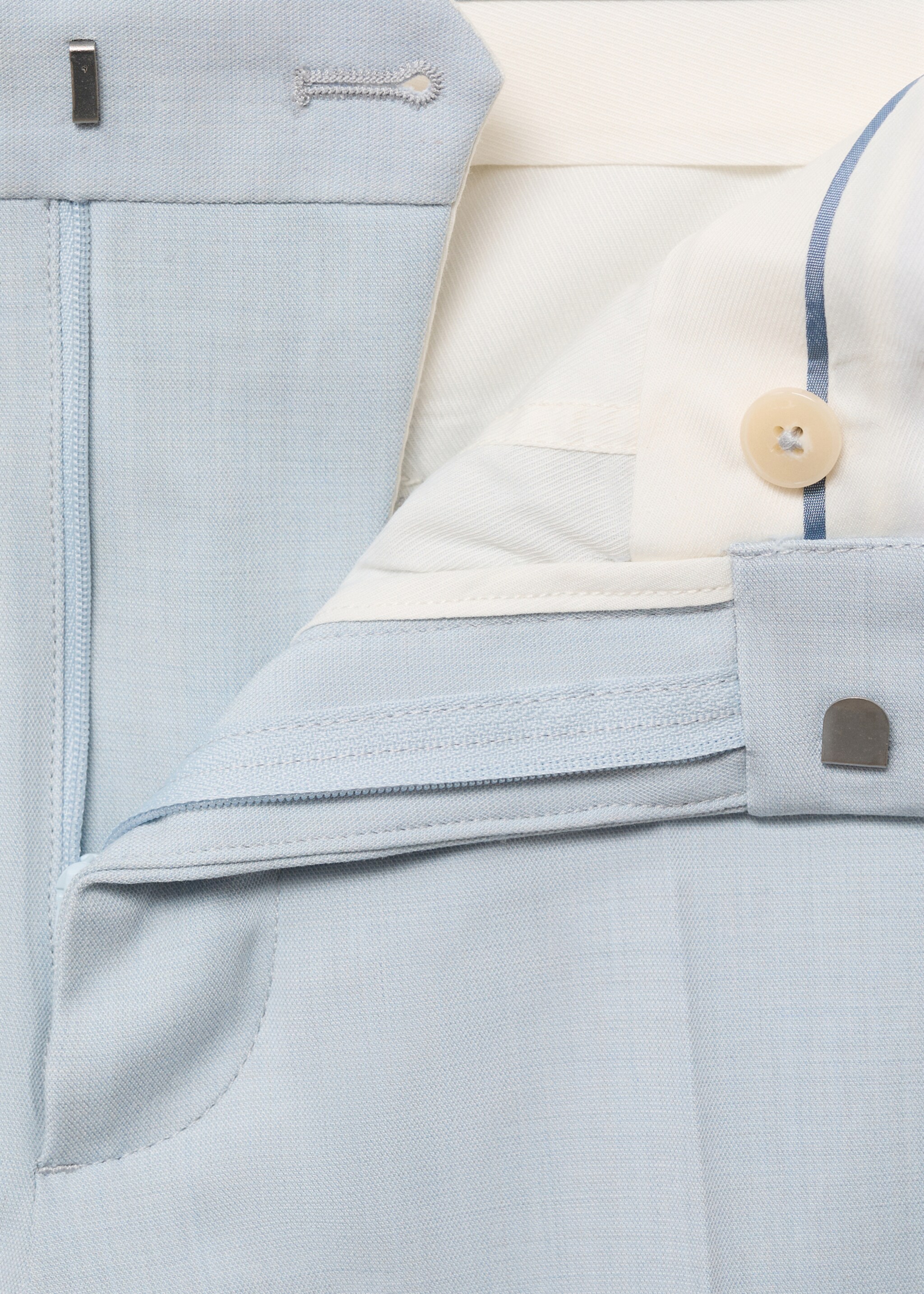 Stretch fabric super slim-fit suit trousers - Details of the article 0