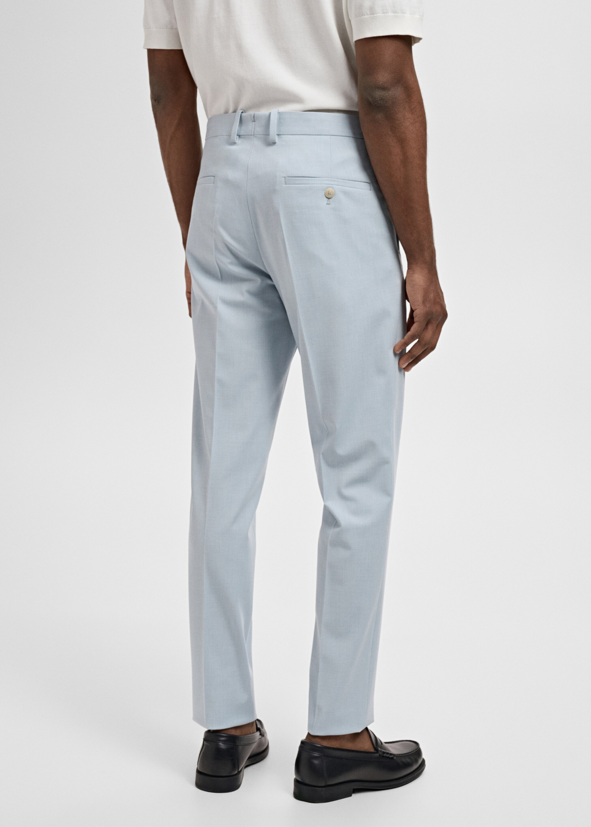 Stretch fabric super slim-fit suit trousers - Reverse of the article