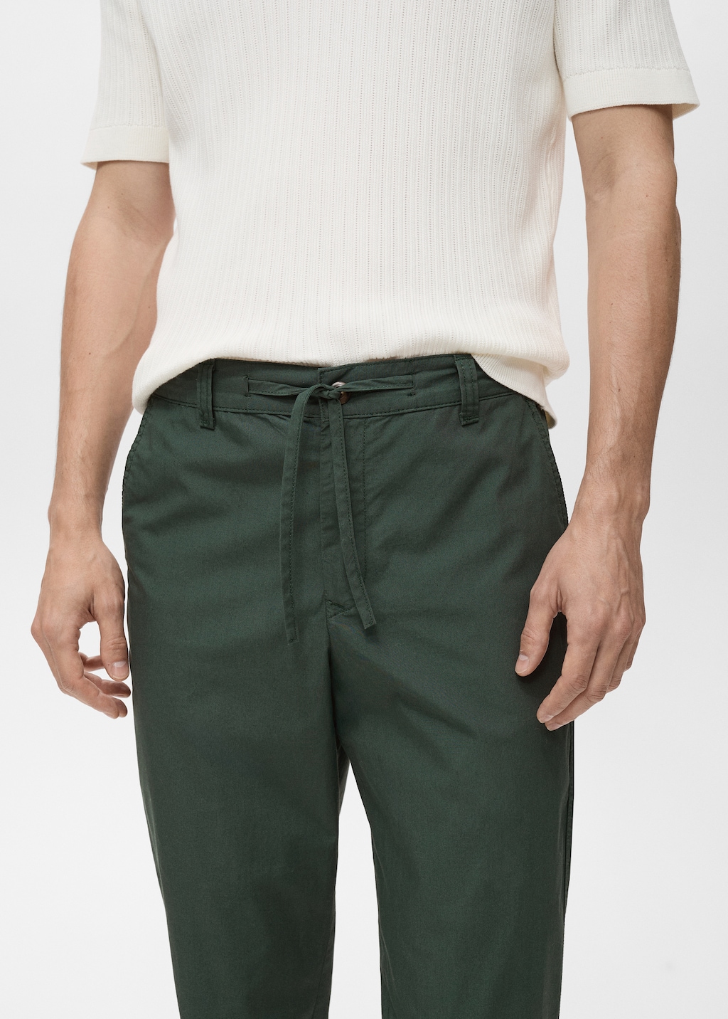 Poplin cotton pants