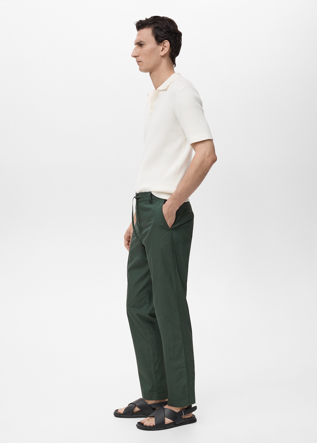 Poplin cotton pants