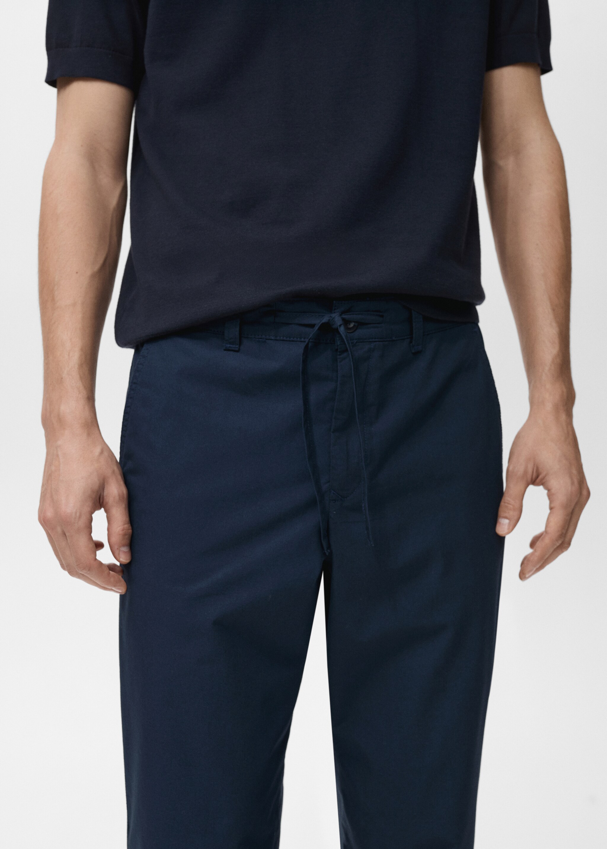 Poplin cotton trousers - Details of the article 1