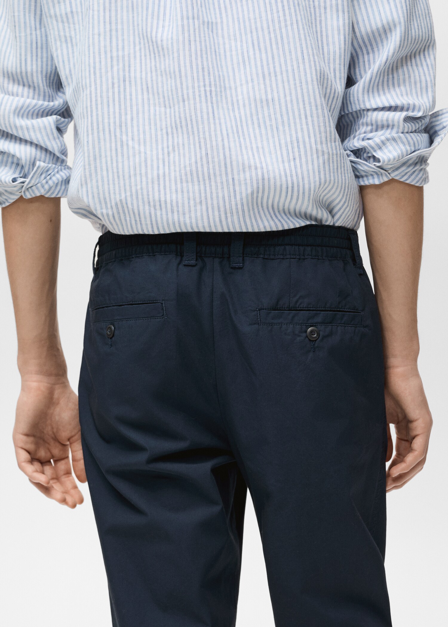 Cotton pants with adjustable drawstring - Details of the article 6