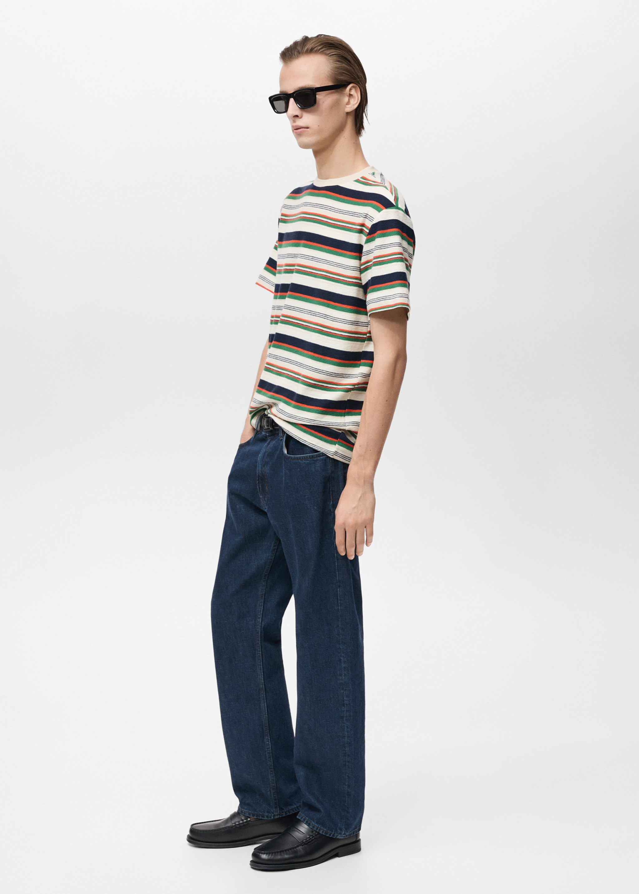 100% cotton regular-fit striped t-shirt - Details of the article 2