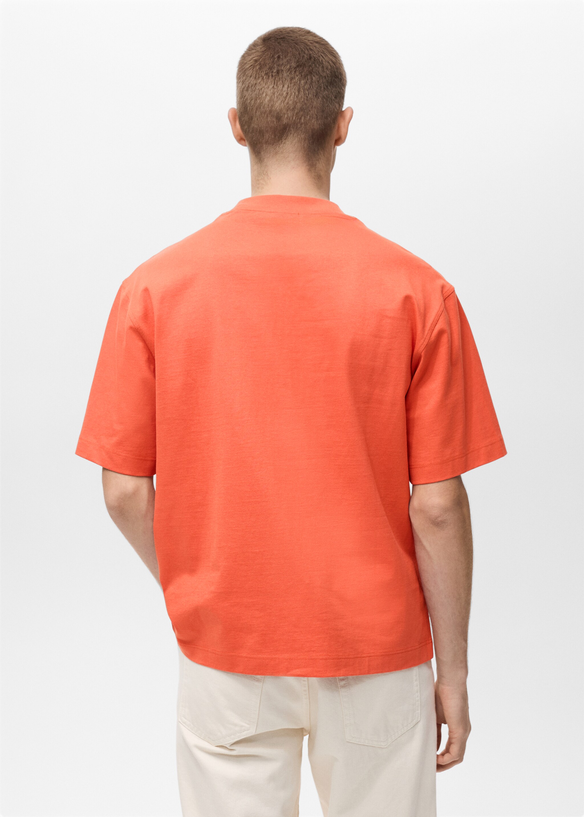 Vid t-shirt med fickor i 100 % bomull - Artikelns baksida