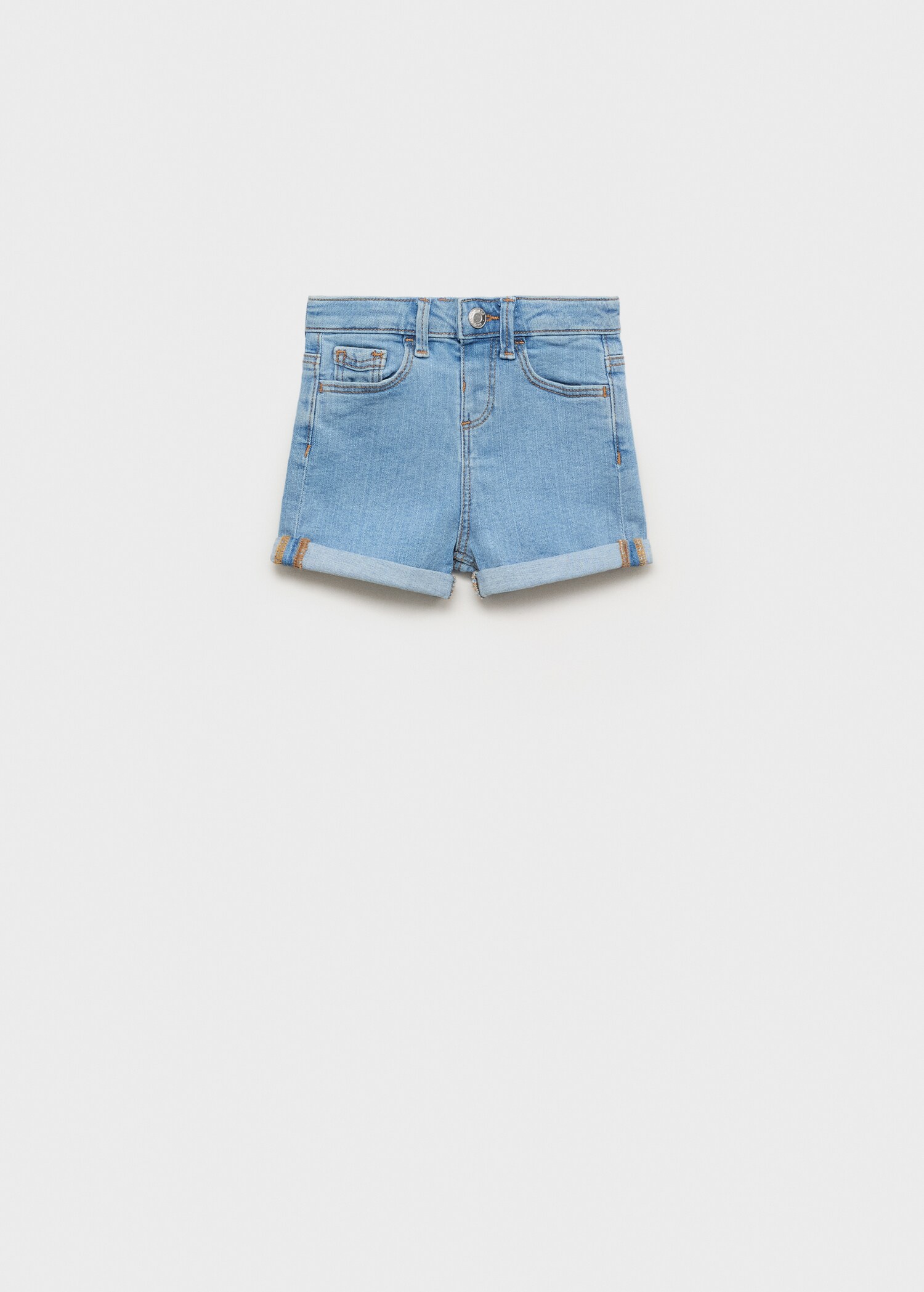 Denim turn-up shorts - Article without model