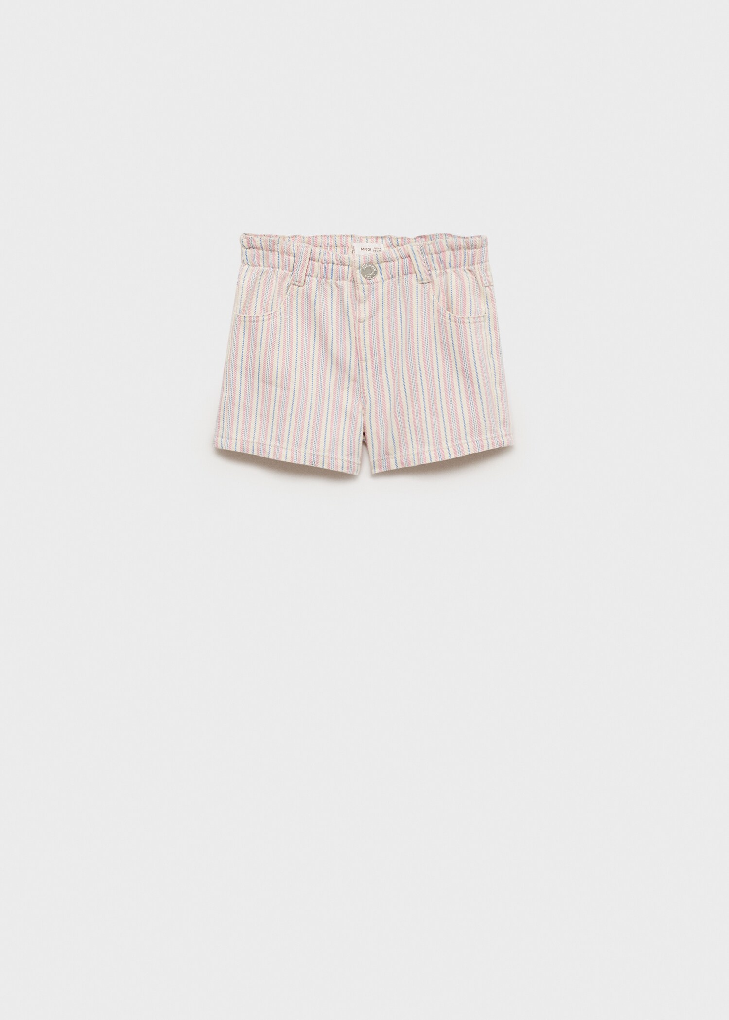 Gestreepte denim shorts - Artikel zonder model