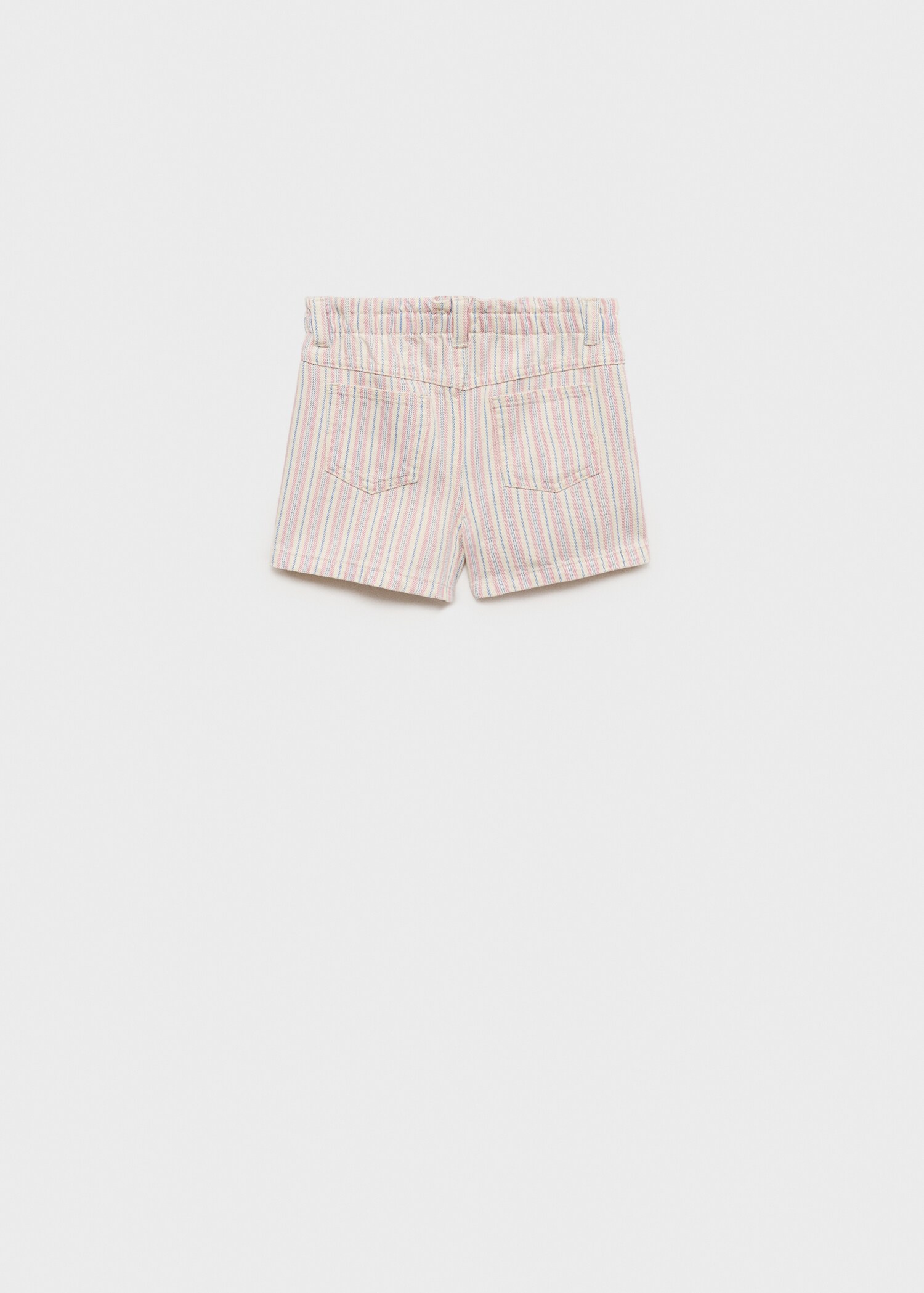 Gestreepte denim shorts - Achterkant van het artikel