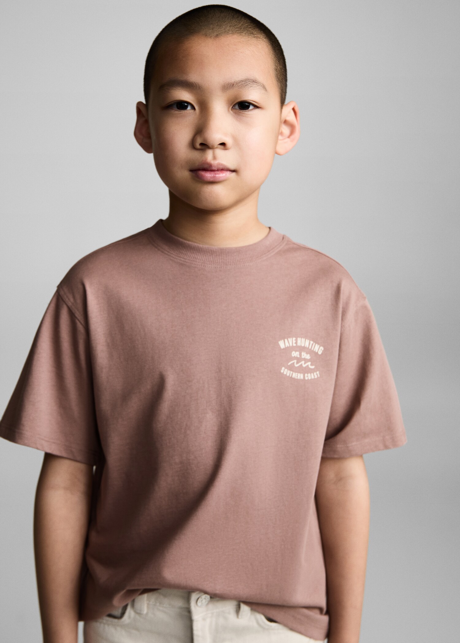 Bawełniany wzorzysty t-shirt - Plan średni