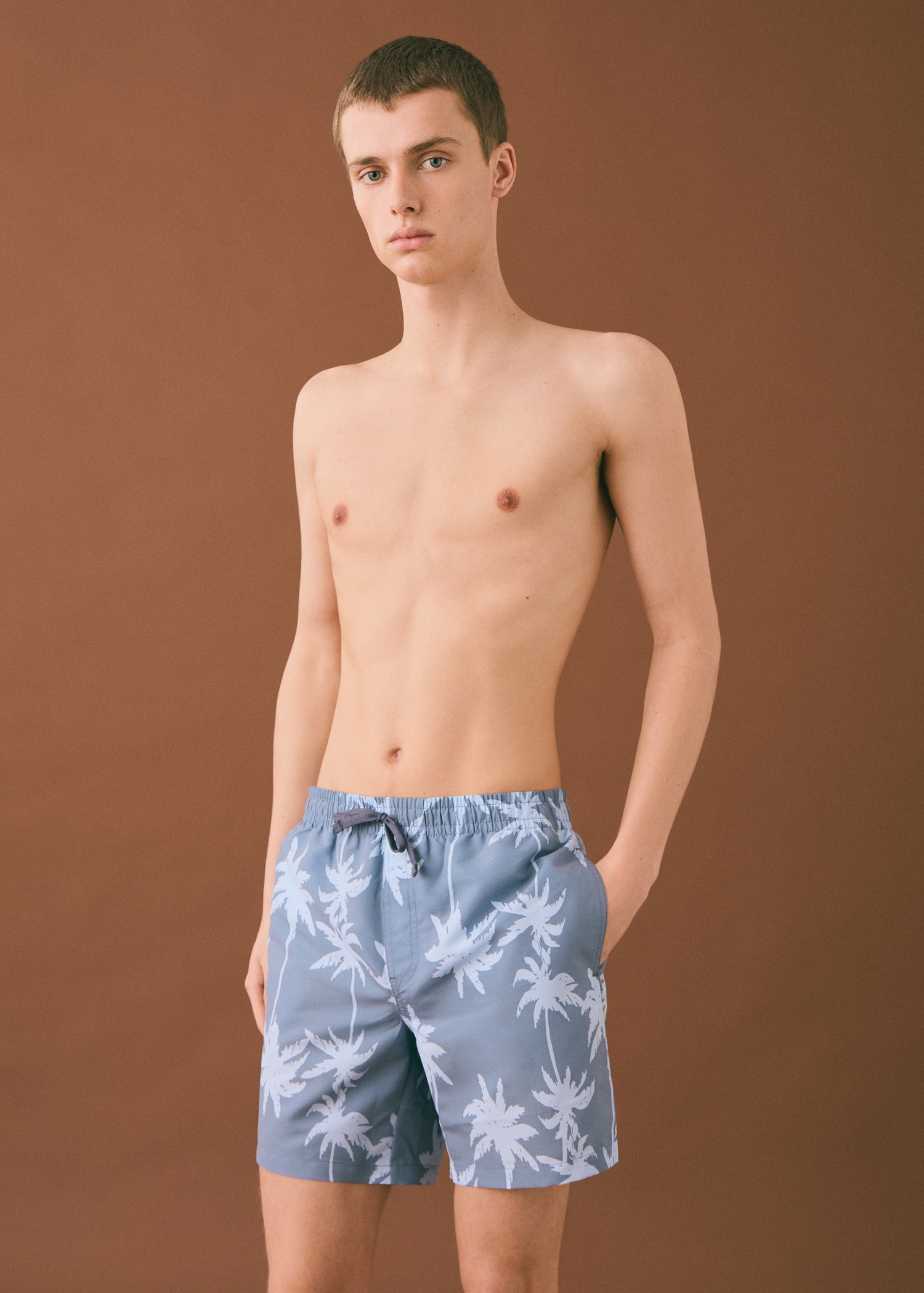 Palm trees print swimsuit trunks MANGO Niger