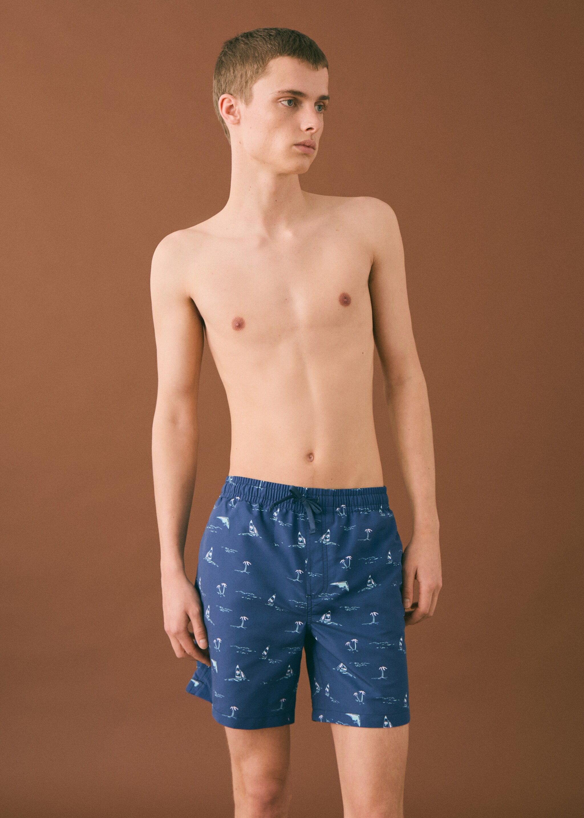 Bañador estampado palmeras - Plano medio