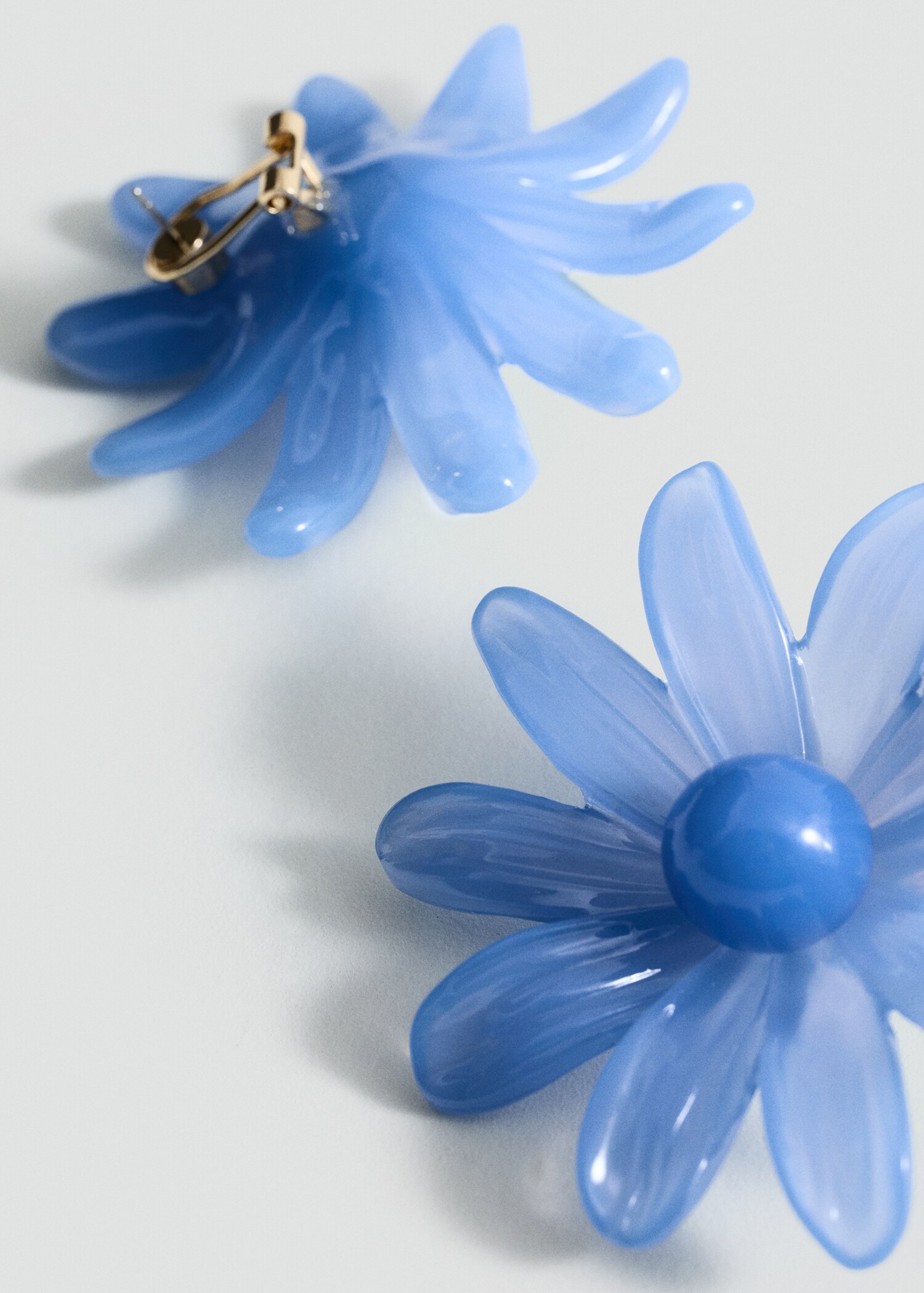 Pendientes diseño flor - Plano medio