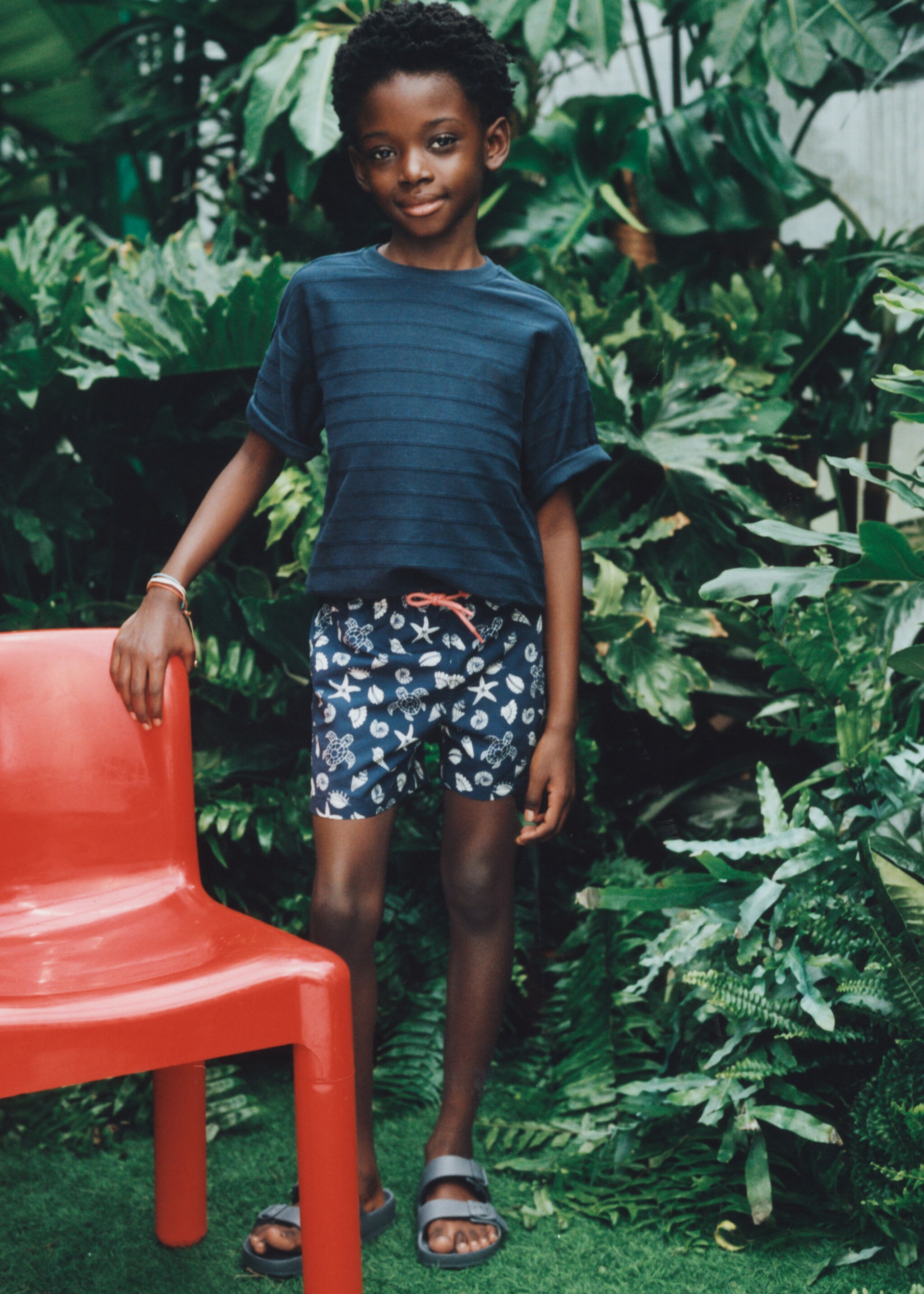 Marine-print swimsuit - Details of the article 5