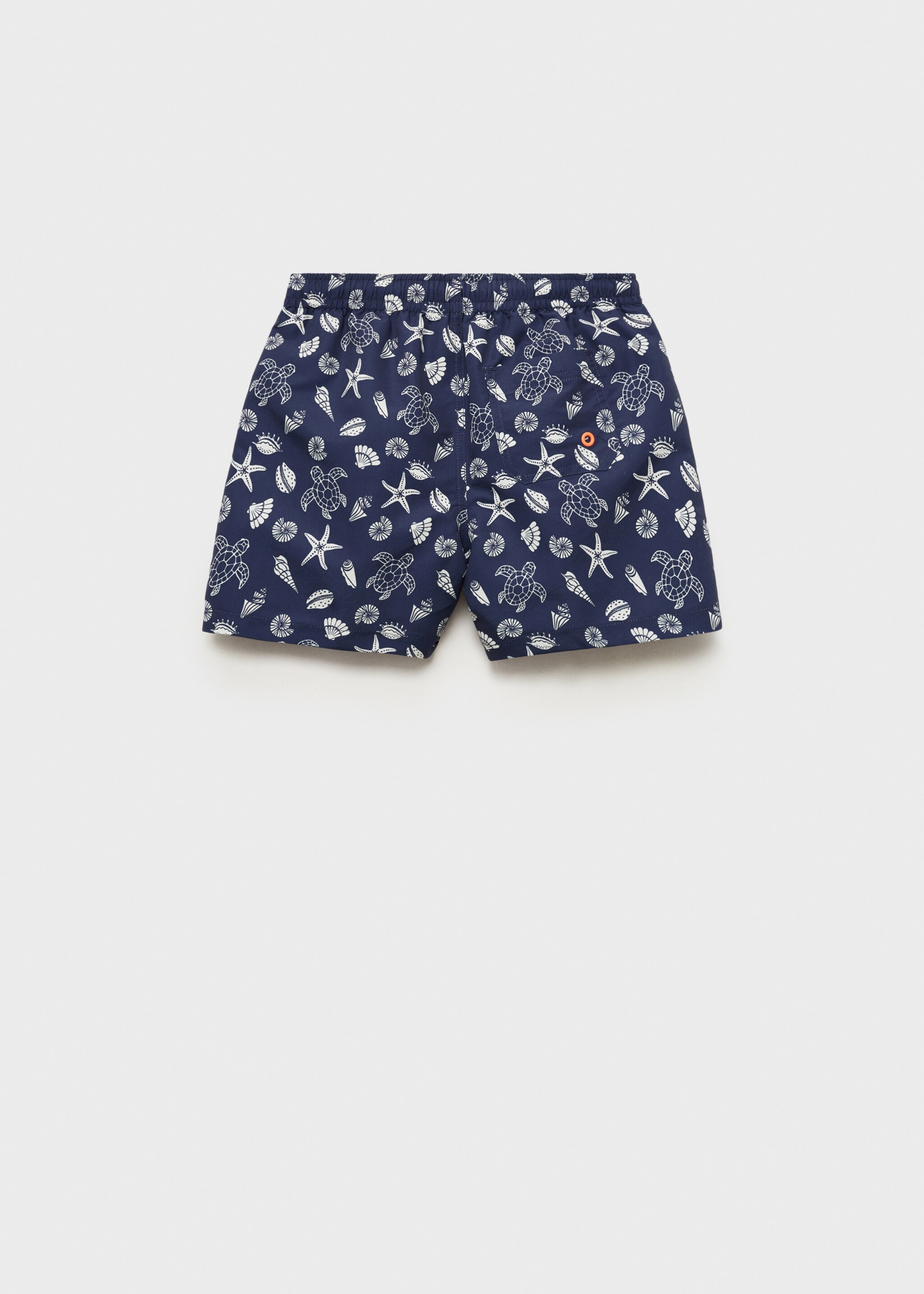 Marine-print swimsuit - Reverse of the article