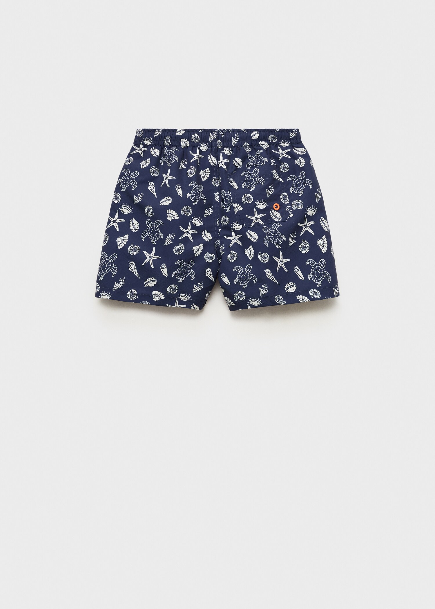 Marine-print swimsuit - Reverse of the article