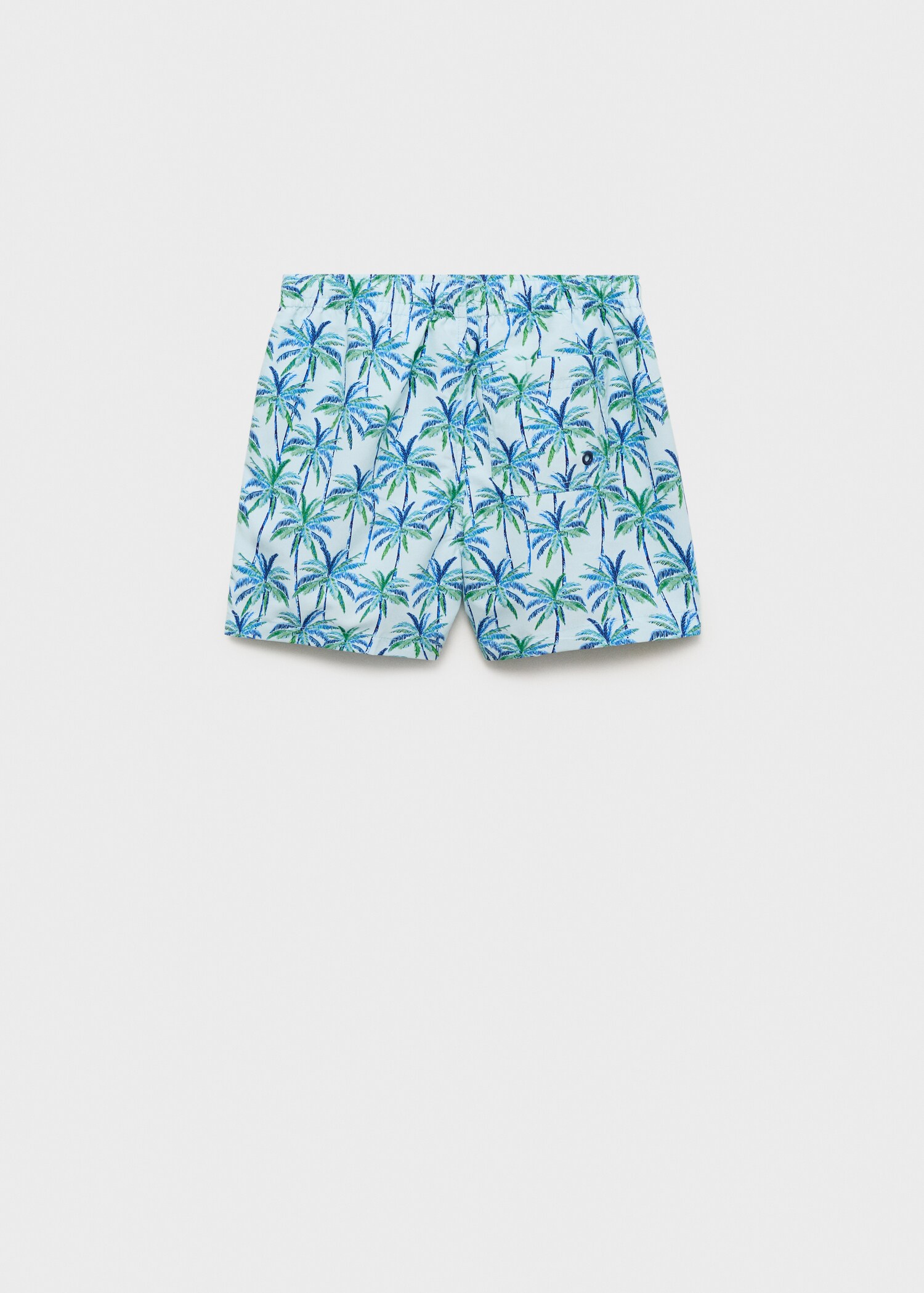 Palm trees print swimsuit trunks - Reverse of the article