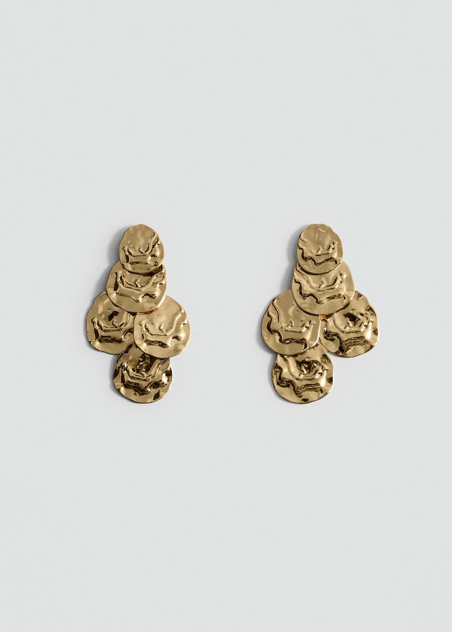 Textured Coin Pendant Earrings Women MANGO USA textured-coin-pendant-earrings-women-mango-usa