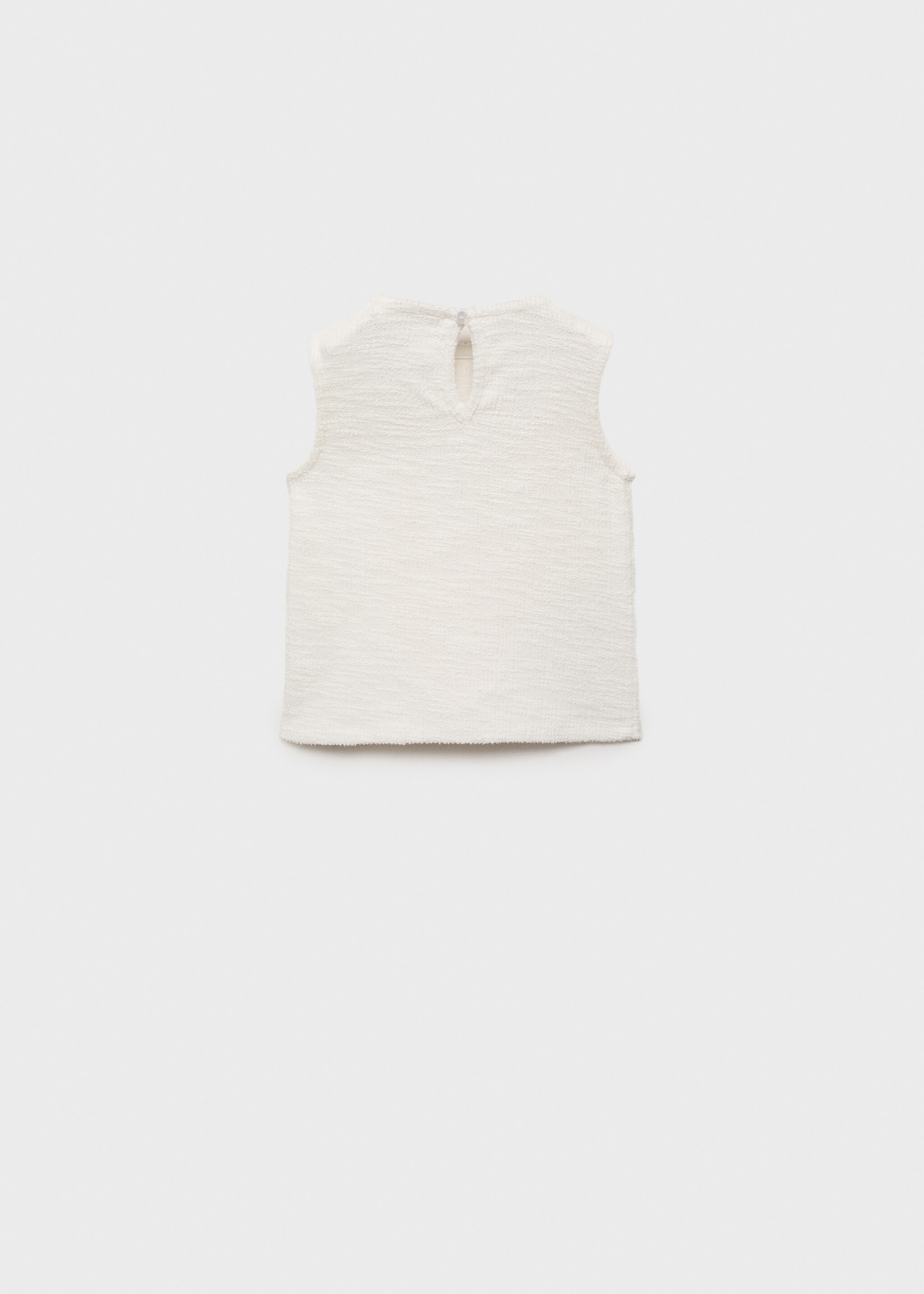 T-shirt ouverture en tweed - Verso de l’article