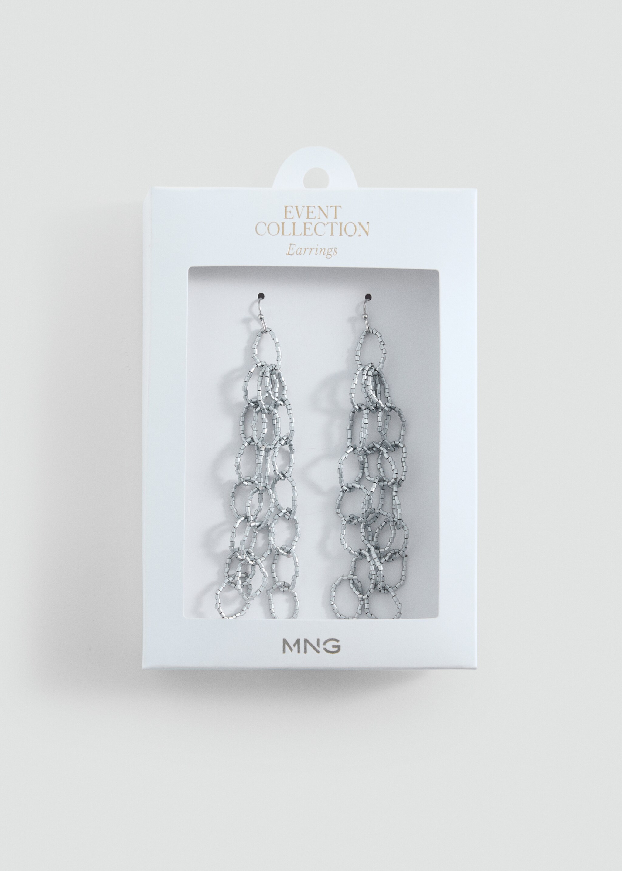 Boucles d'oreilles pendantes anneaux entrelacés - Détail de l'article 2