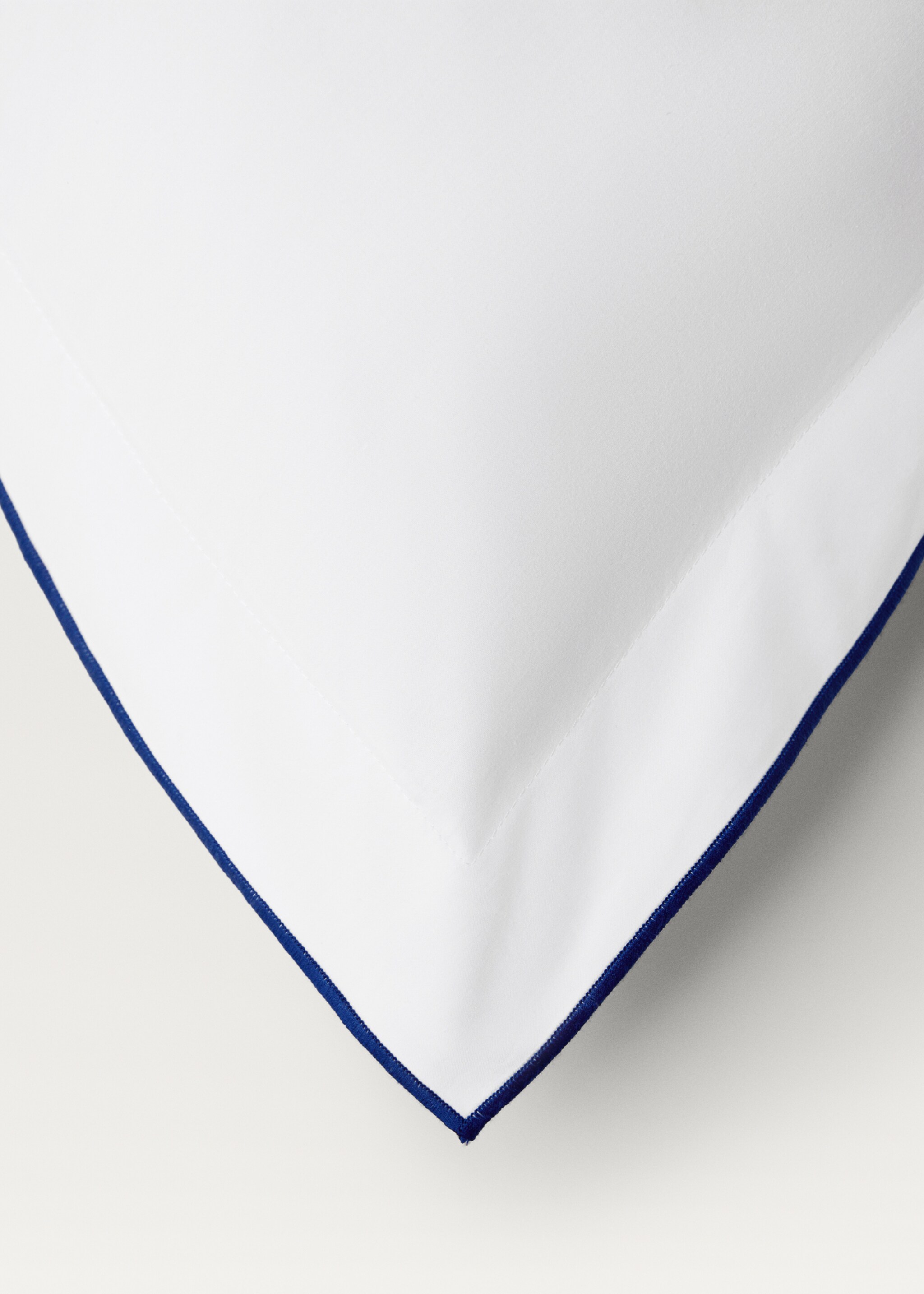 Husă de pilotă din bumbac percal overlock contrast pentru pat de 180/200 cm - Detaliu al articolului 3