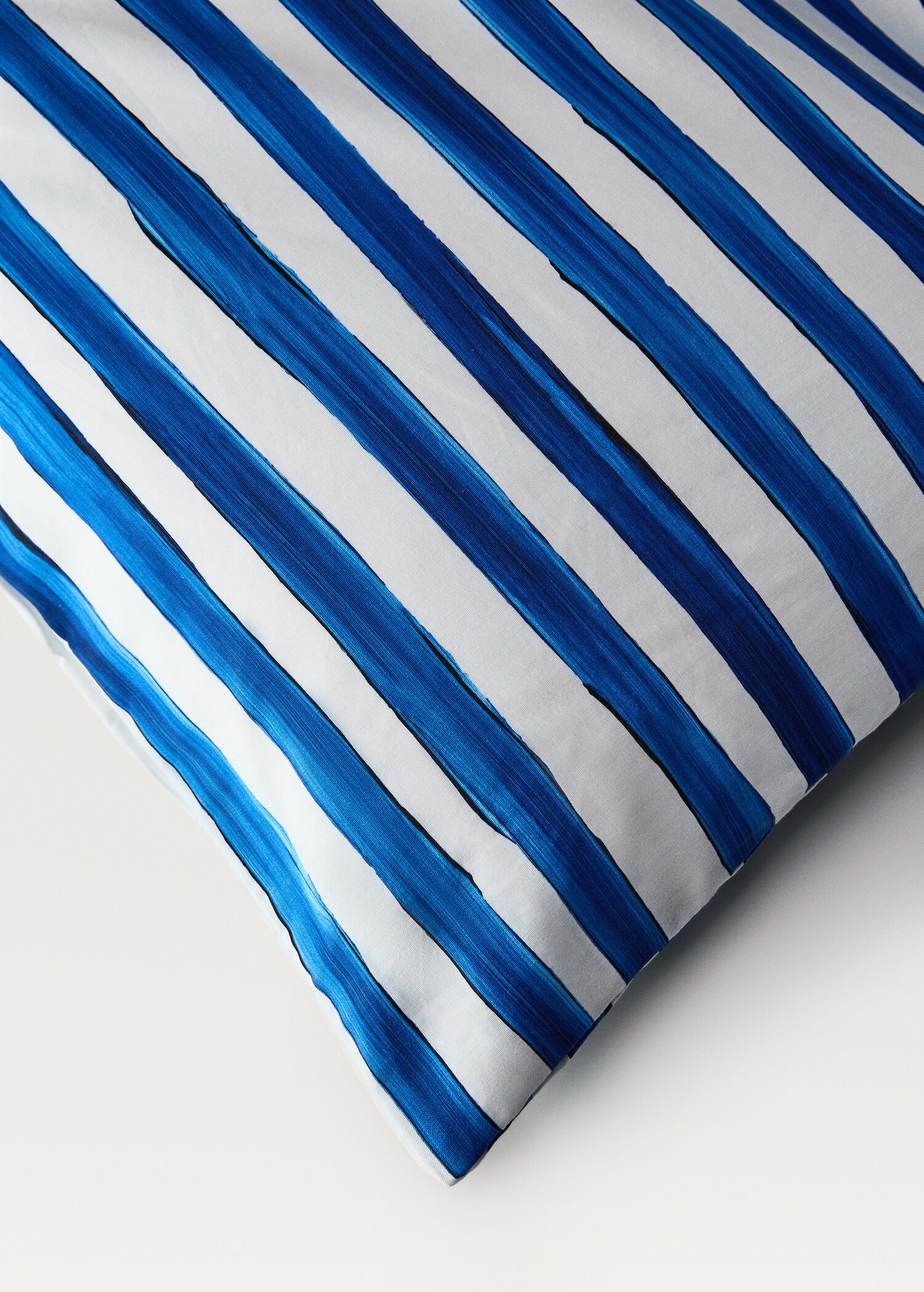 Povlak na přikrývku s akvarelovými proužky bavlněný perkál, na postel 150/160 cm - Detail zboží 2