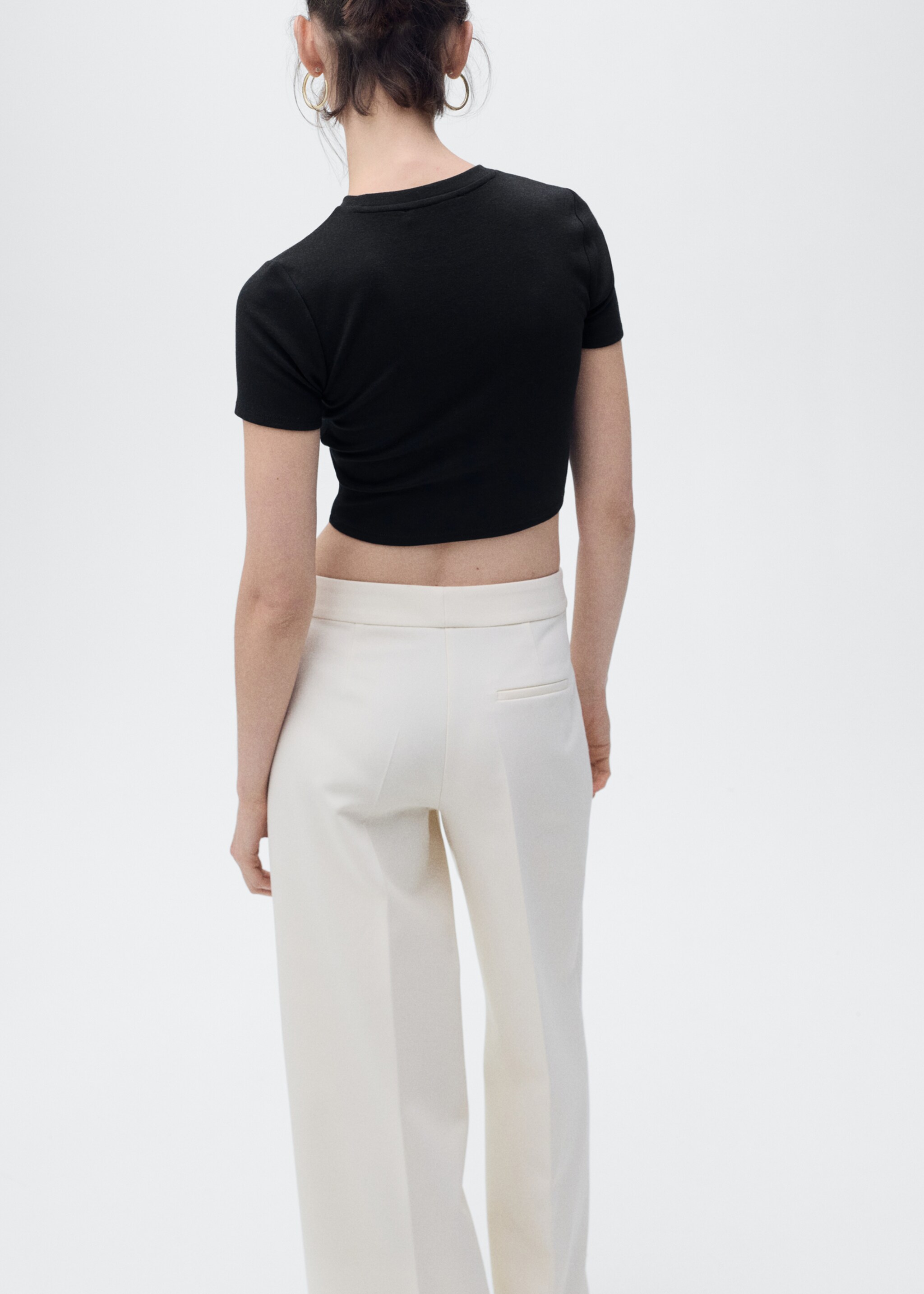 Fitted crop t-shirt - Reverse of the article