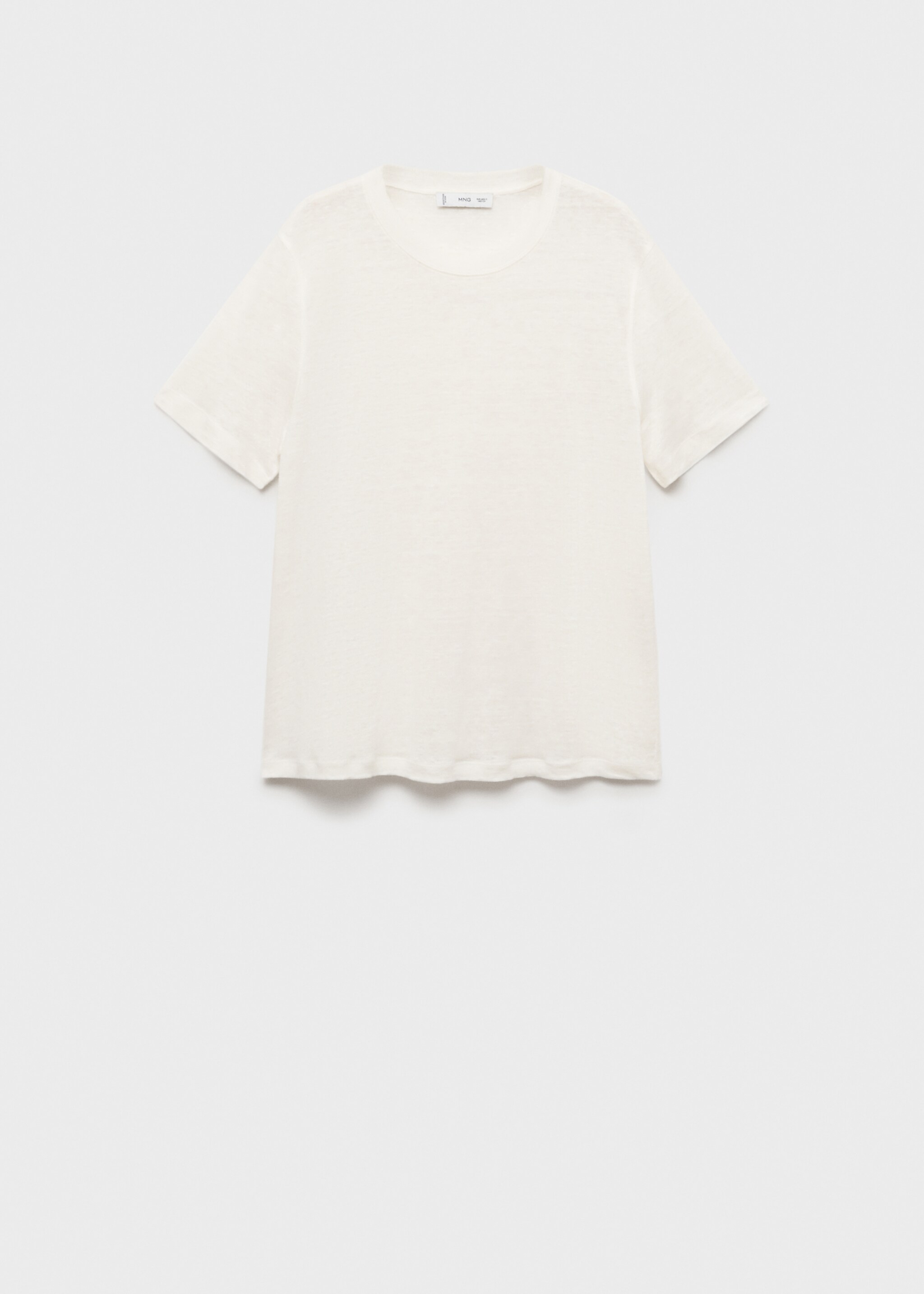Short-sleeved linen t-shirt - Article without model