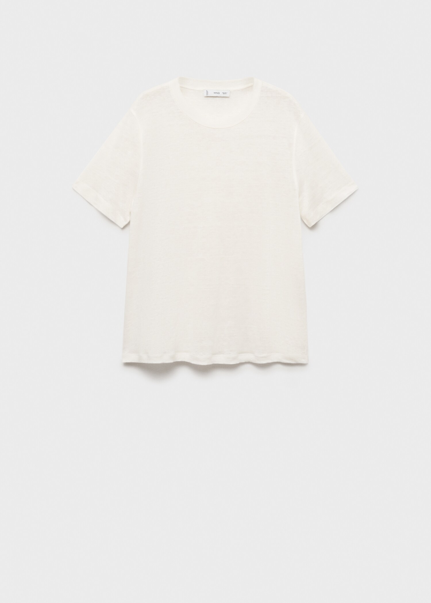 Short-sleeved linen t-shirt - Article without model