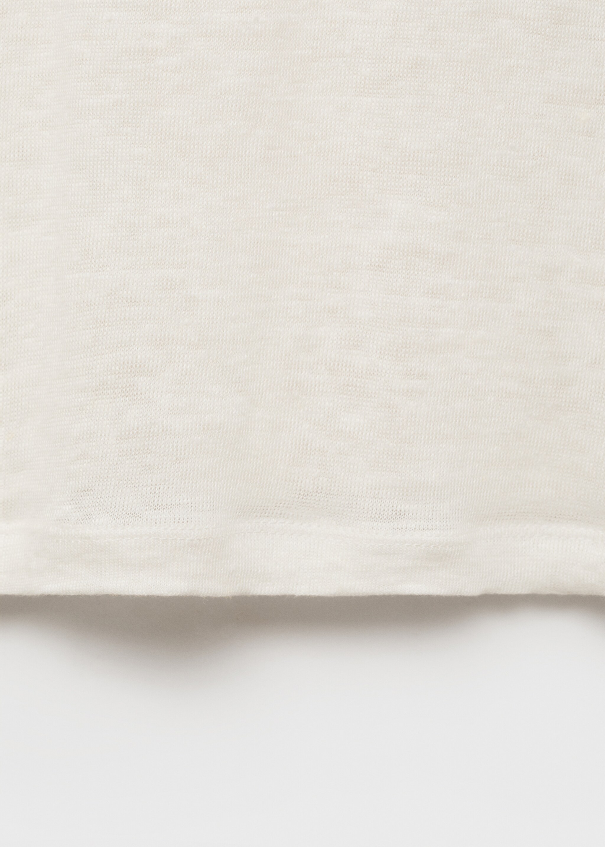 Short-sleeved linen t-shirt - Details of the article 0