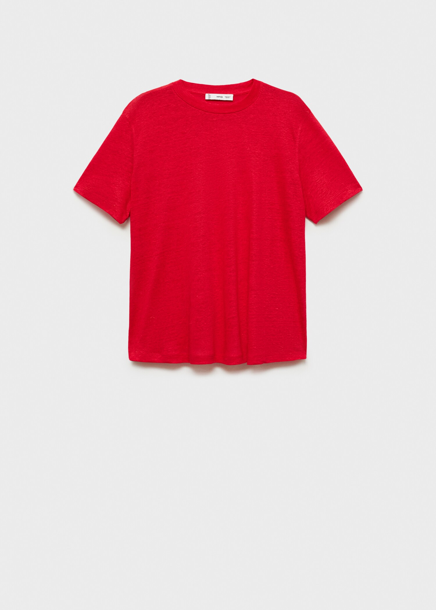 Short-sleeved linen t-shirt - Article without model