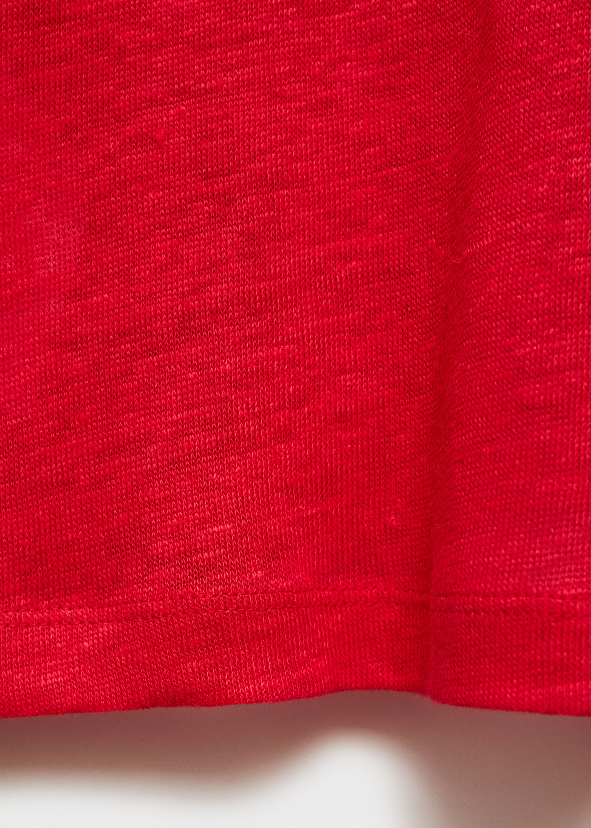 Short-sleeved linen t-shirt - Details of the article 0