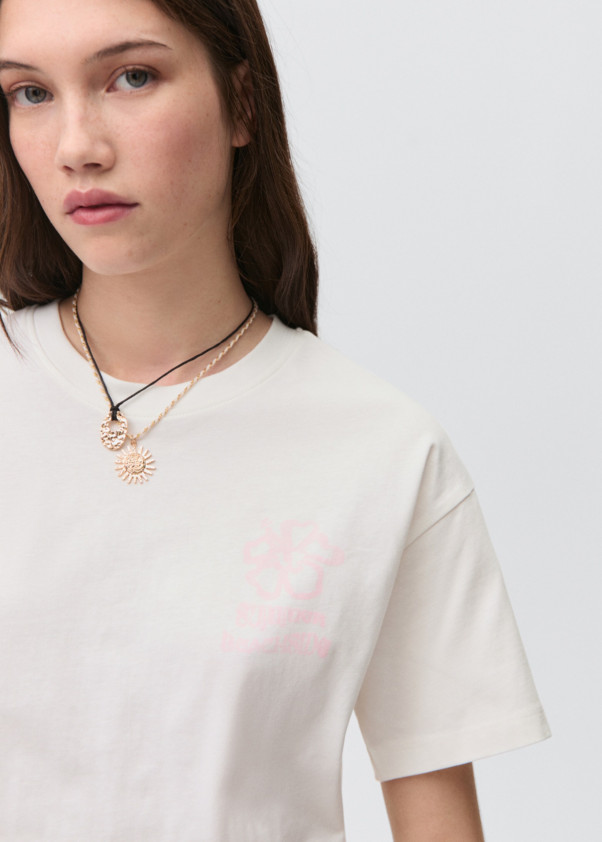 Printed cotton-blend t-shirt - Details of the article 1
