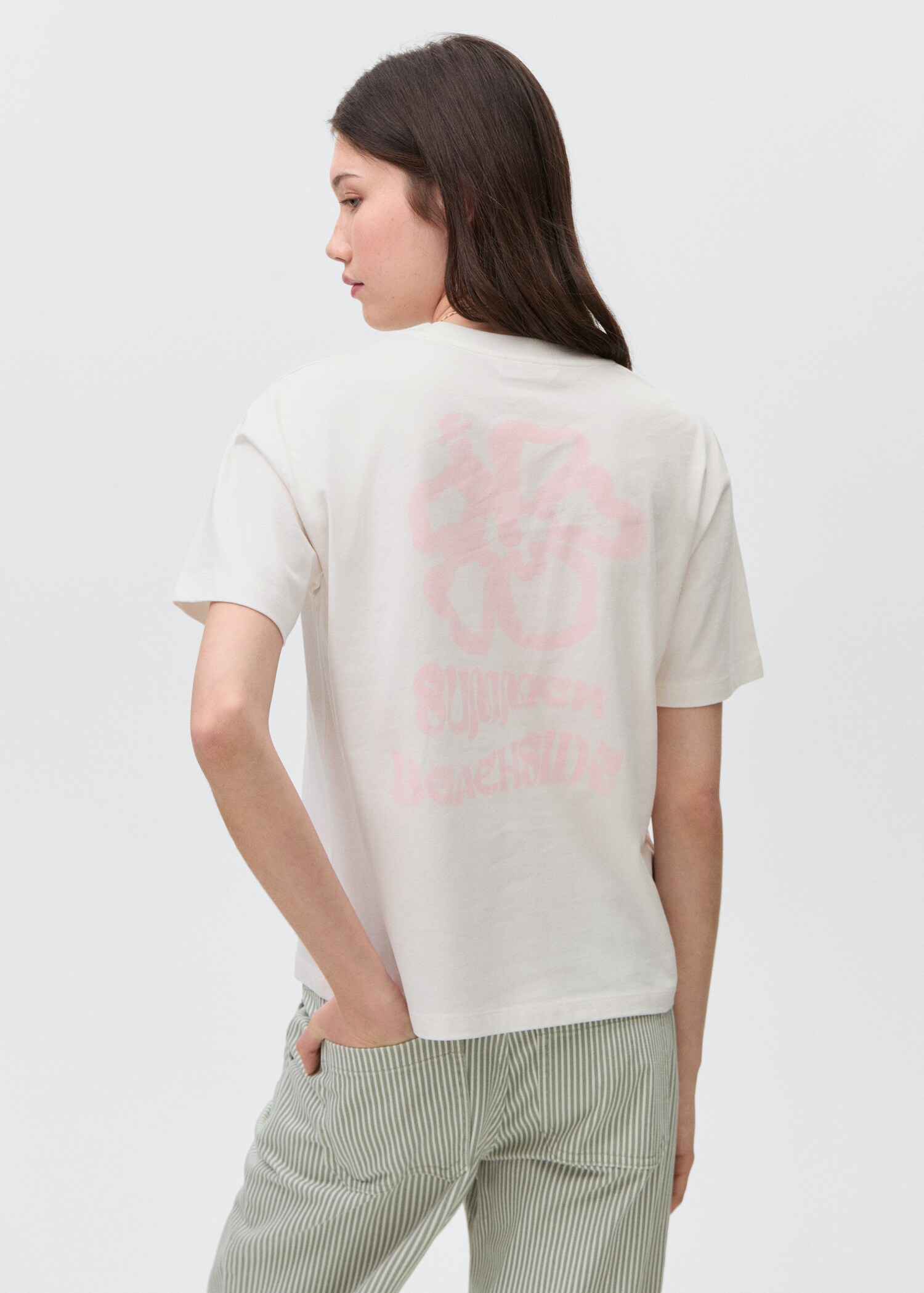 Printed cotton-blend t-shirt - Reverse of the article