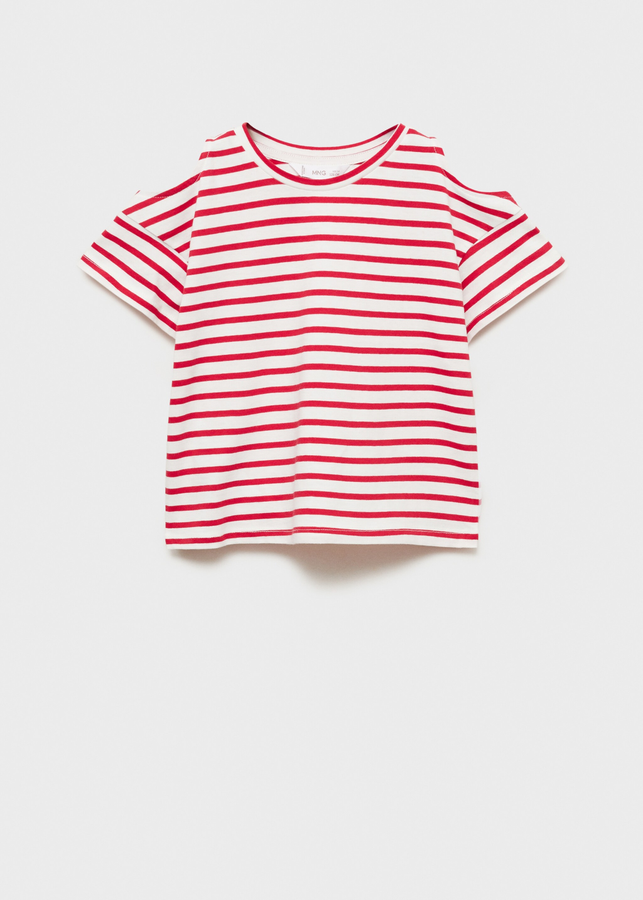 Randig t-shirt med axelslits - Artikel utan modell