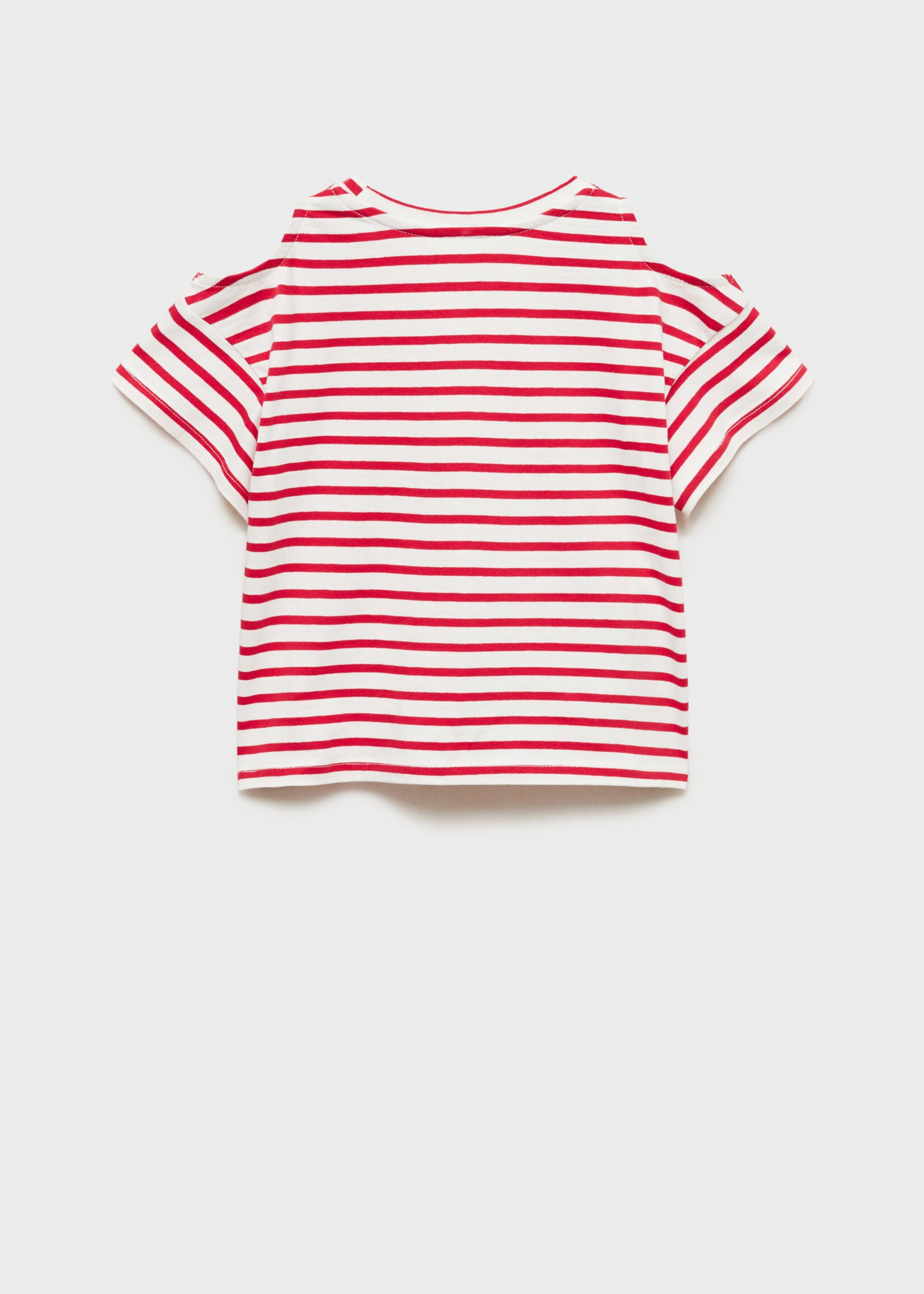 Randig t-shirt med axelslits - Artikelns baksida
