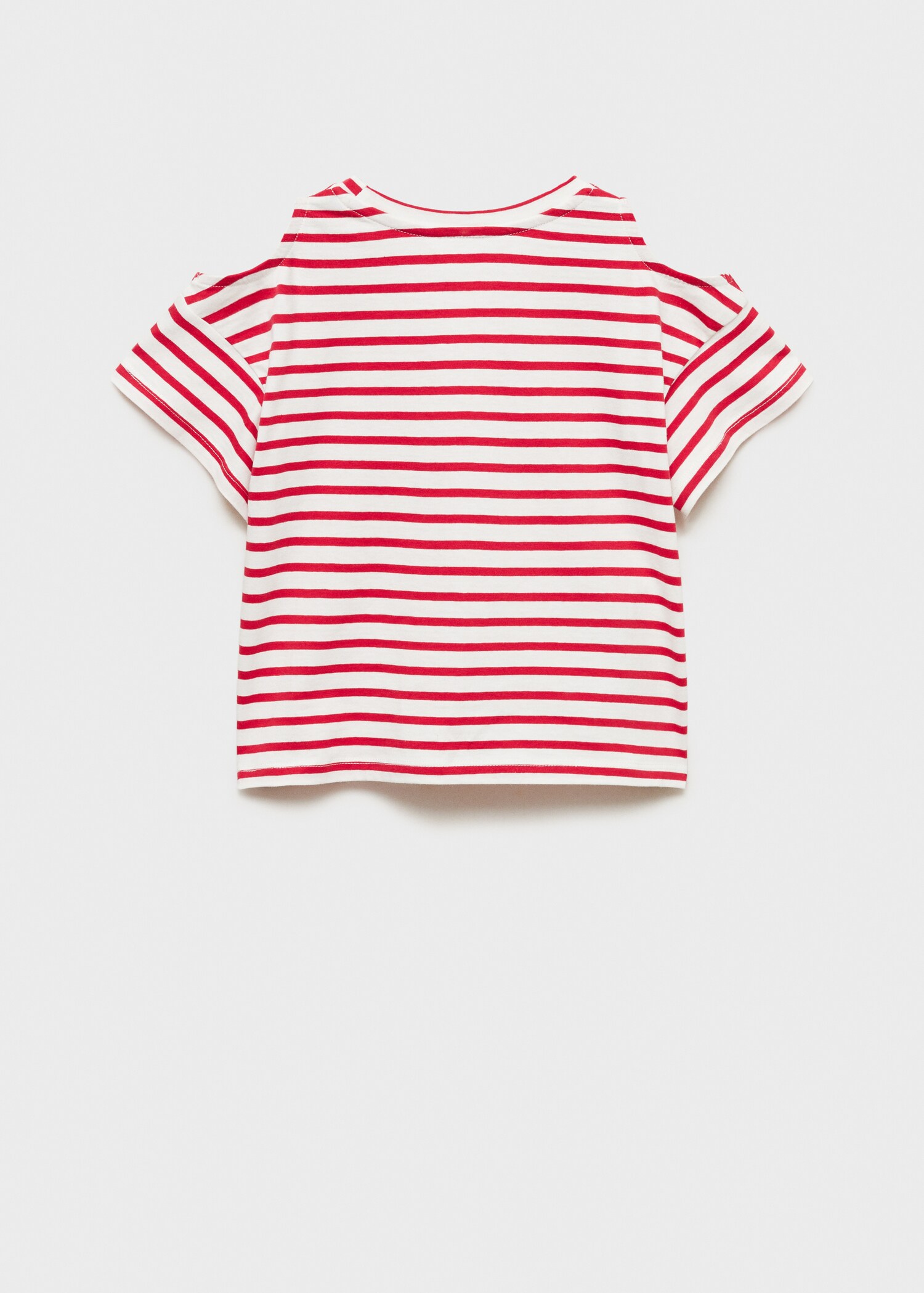 T-shirt à rayures et ouverture aux épaules - Verso de l’article