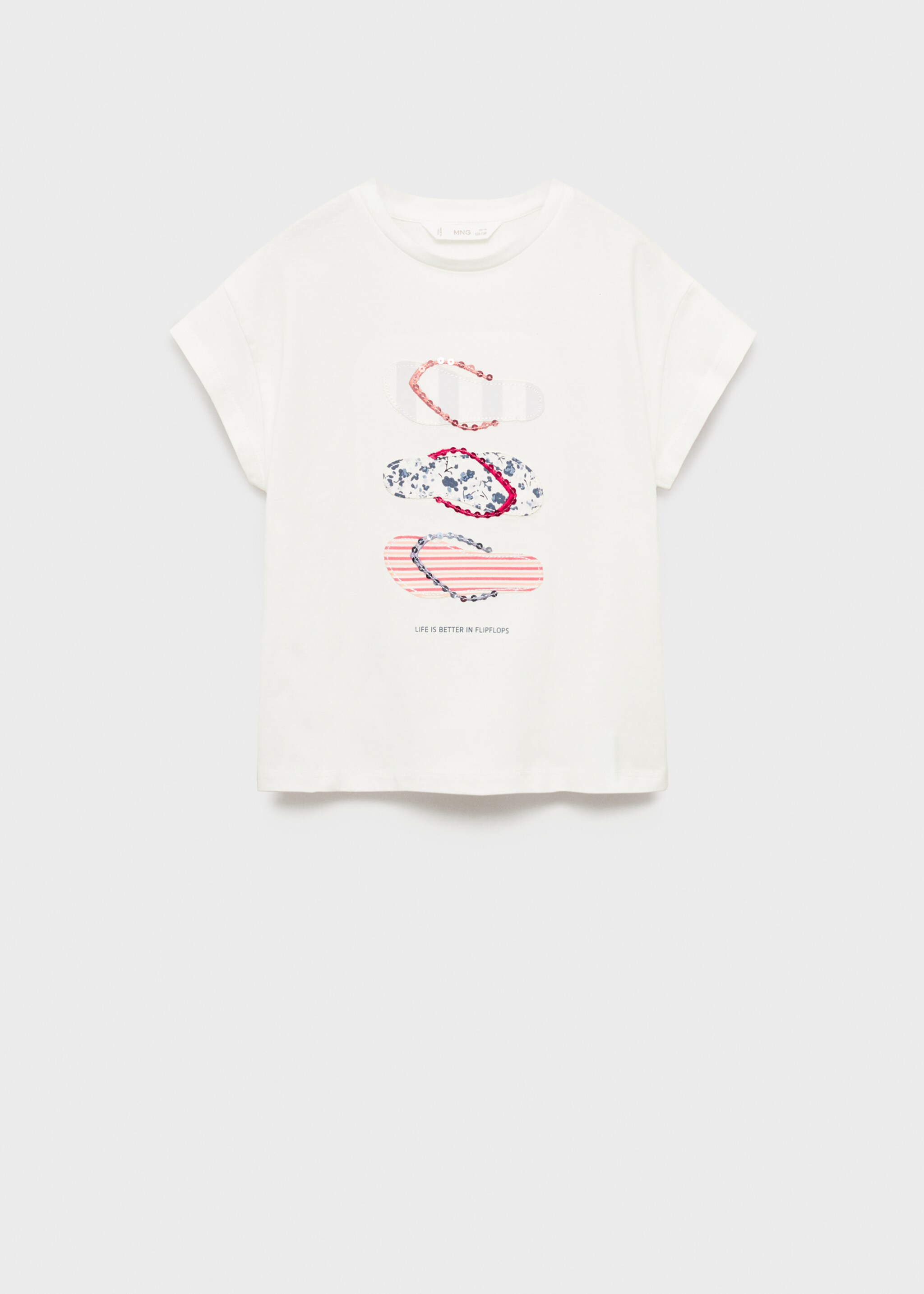 Embroidered printed T-shirt - Article without model