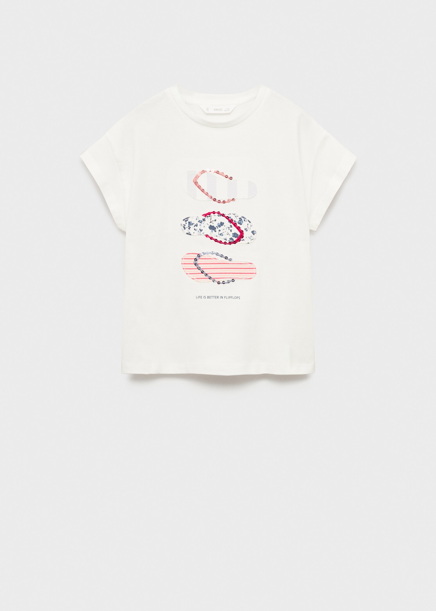 Embroidered printed T-shirt - Article without model