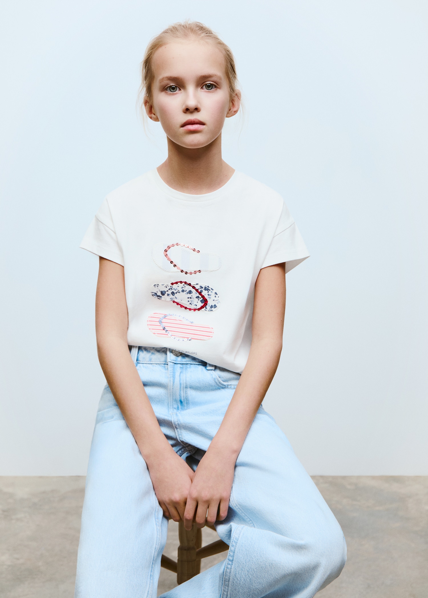 Embroidered printed T-shirt - Details of the article 2