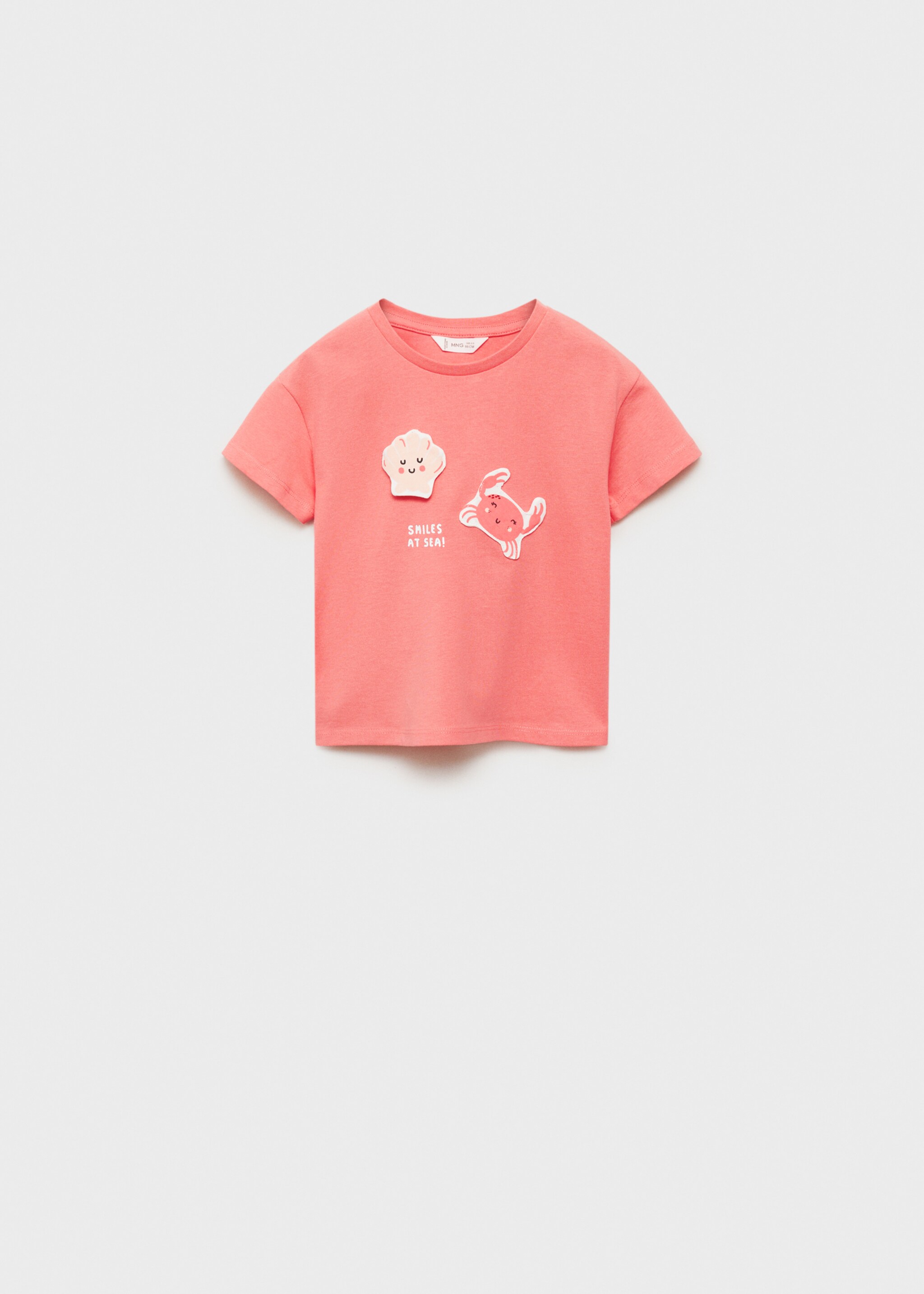 T-shirt coton motif en relief - Article sans modèle